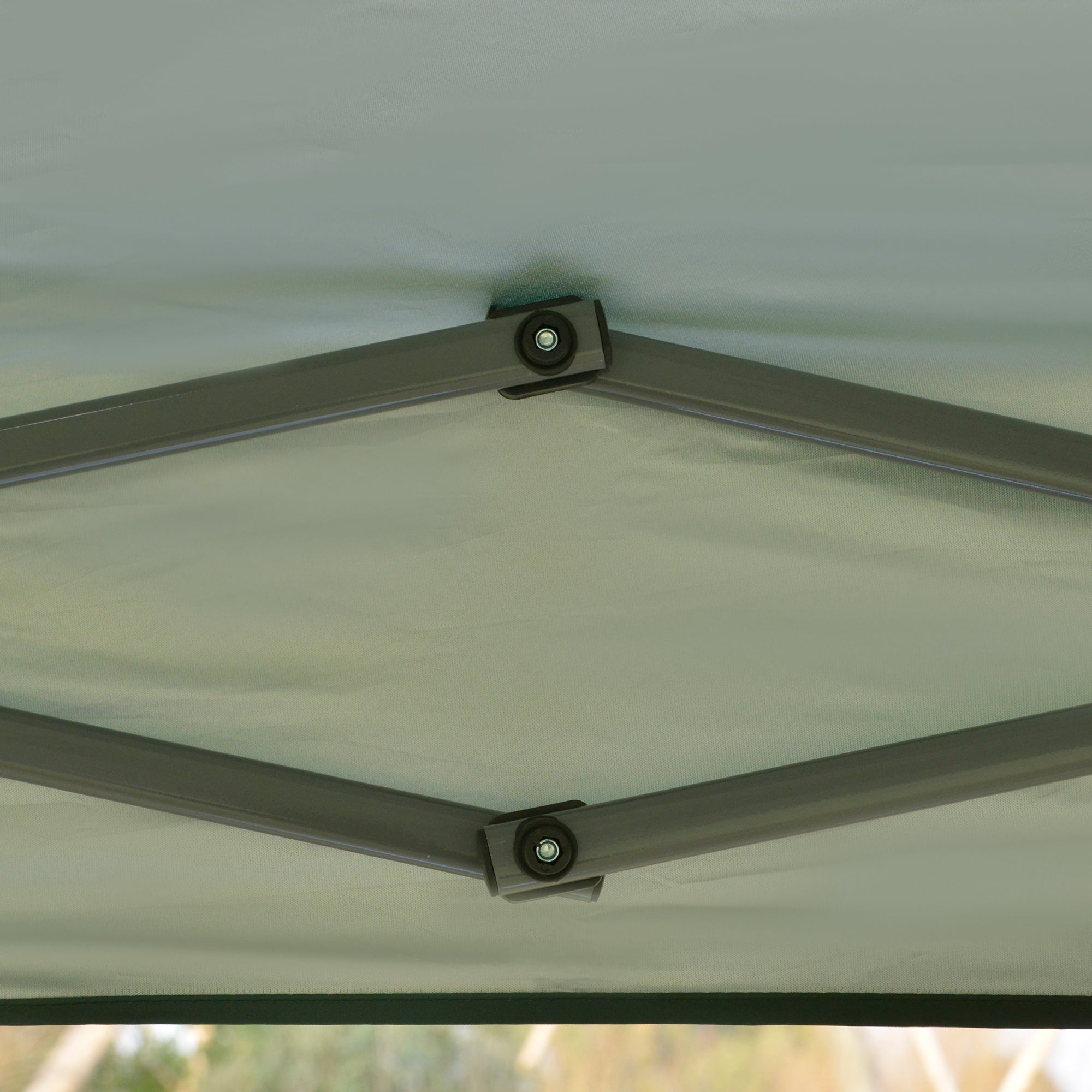 3x3m Foldable Gazebo Garden Canopy with Wheeled Transport Bag Waterproof and Steel Frame Outdoor Gazebo for Parties Camping Green