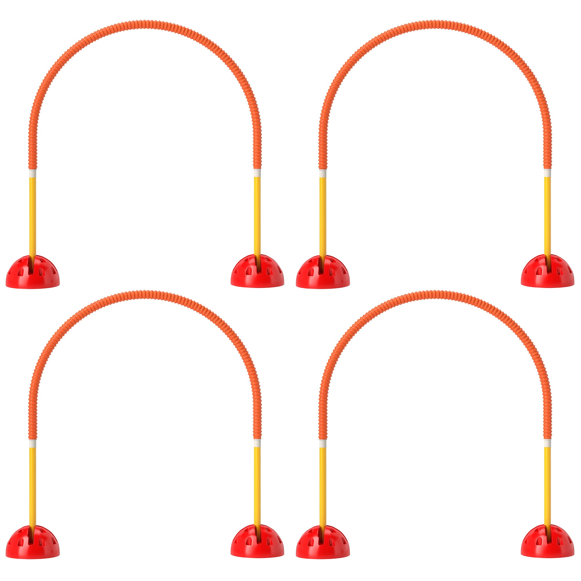 Dog Agility Equipment Kit, Dog Agility Kit with 4 Adjustable Width Doors, Carry Bag, Easy Assembly, Portable Dog Agility, Yellow and Orange