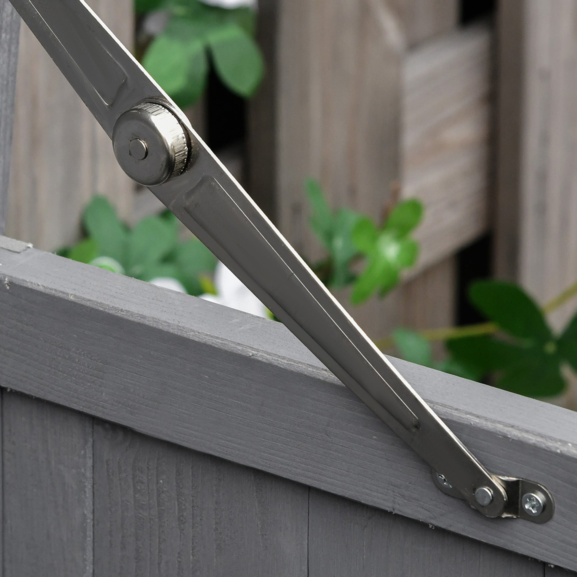 Garden Shed Spruce Wood, Weatherproof Tool Shed 74x43x88cm, Tool Shed with Double Door, 2 Compartments, Tool Cabinet, Garden Tool Shed for Garden, Terrace, Dark Gray