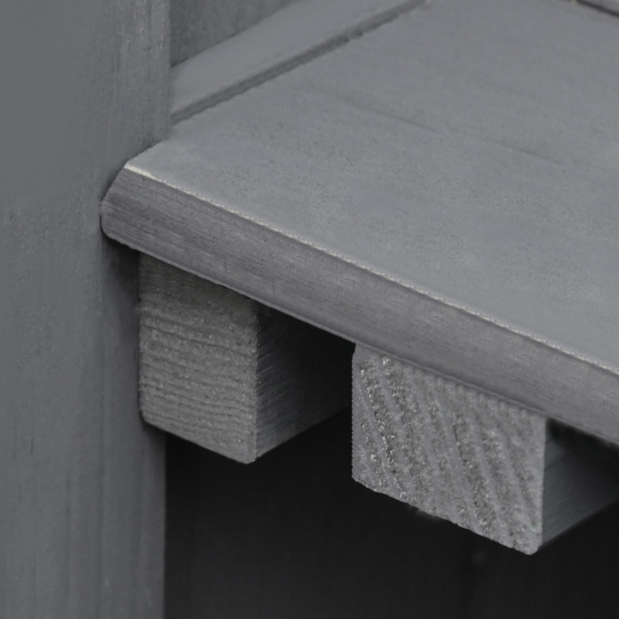 Garden Shed Spruce Wood, Weatherproof Tool Shed 74x43x88cm, Tool Shed with Double Door, 2 Compartments, Tool Cabinet, Garden Tool Shed for Garden, Terrace, Dark Gray