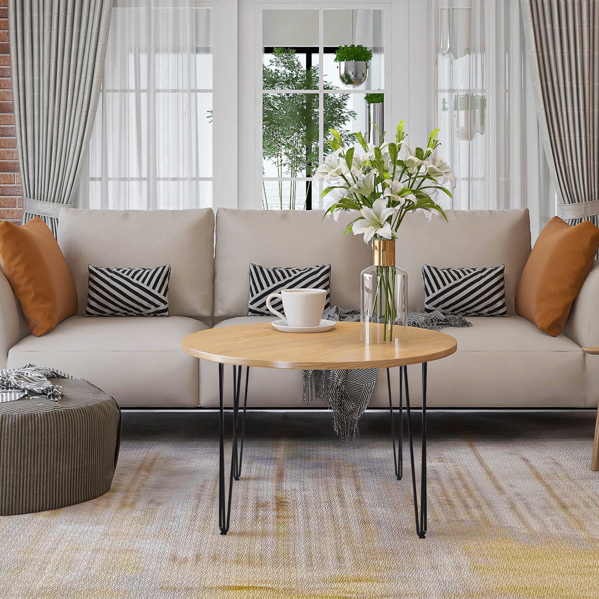 Table Legs, Set of 4 Furniture Legs, Steel Table Frame with Fork Design for Coffee Table, Dining Table, Black, 12 x 12 x 72 cm