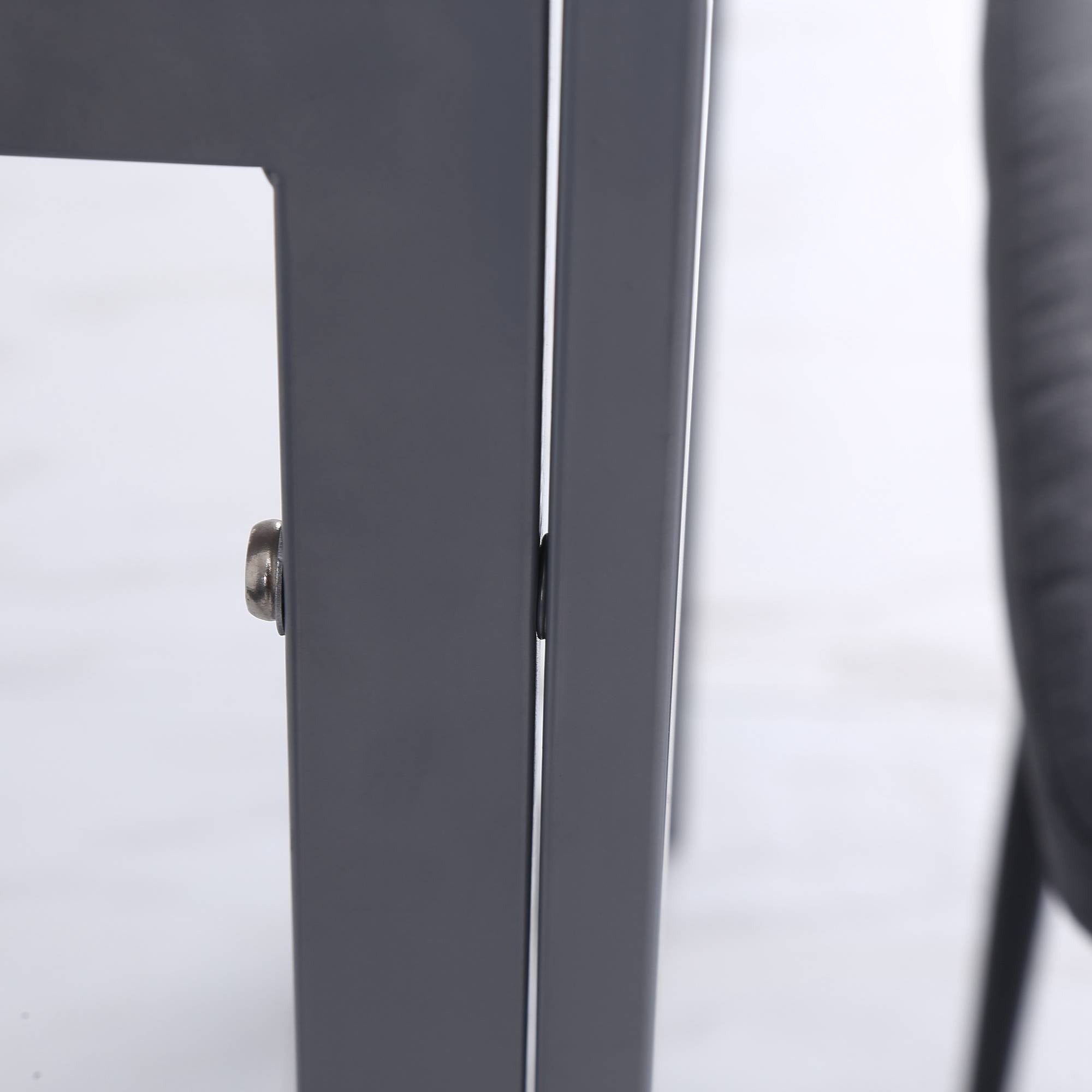 Dining Table 75 x 75 cm, Square Kitchen Table for 4 People, Dining Table Made of Tempered Glass with Metal Legs, Modern Table for Kitchen, Dining Room, and Living Room, Gray