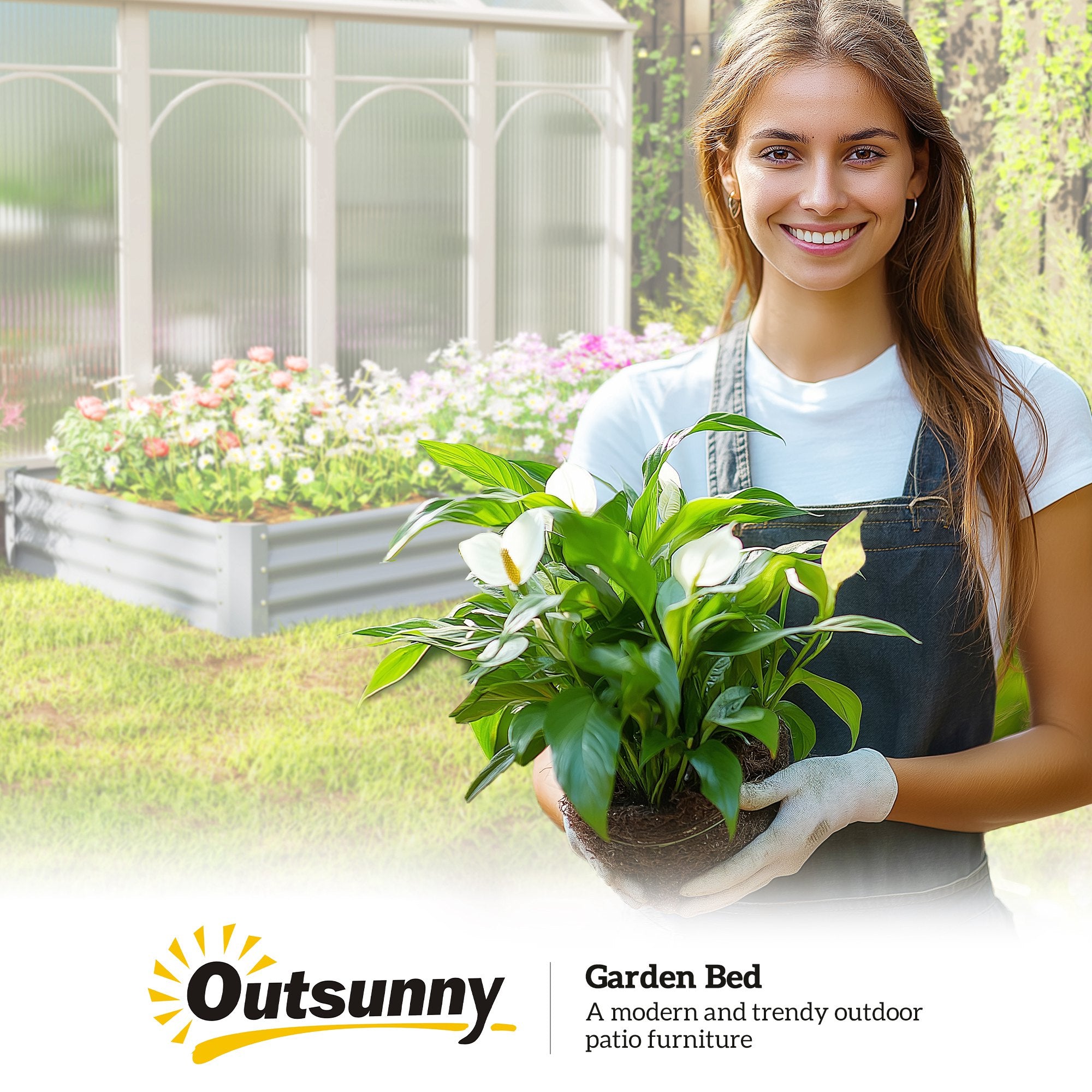 Raised Bed made of Steel, Weather-Resistant Plant Bed with Anti-Cut Edge Greenhouse Garden Bed Rust-Free Planter Planter Box 240 x 120 x 30 cm for Garden Balcony, Vegetable Bed for Flowers, Vegetables