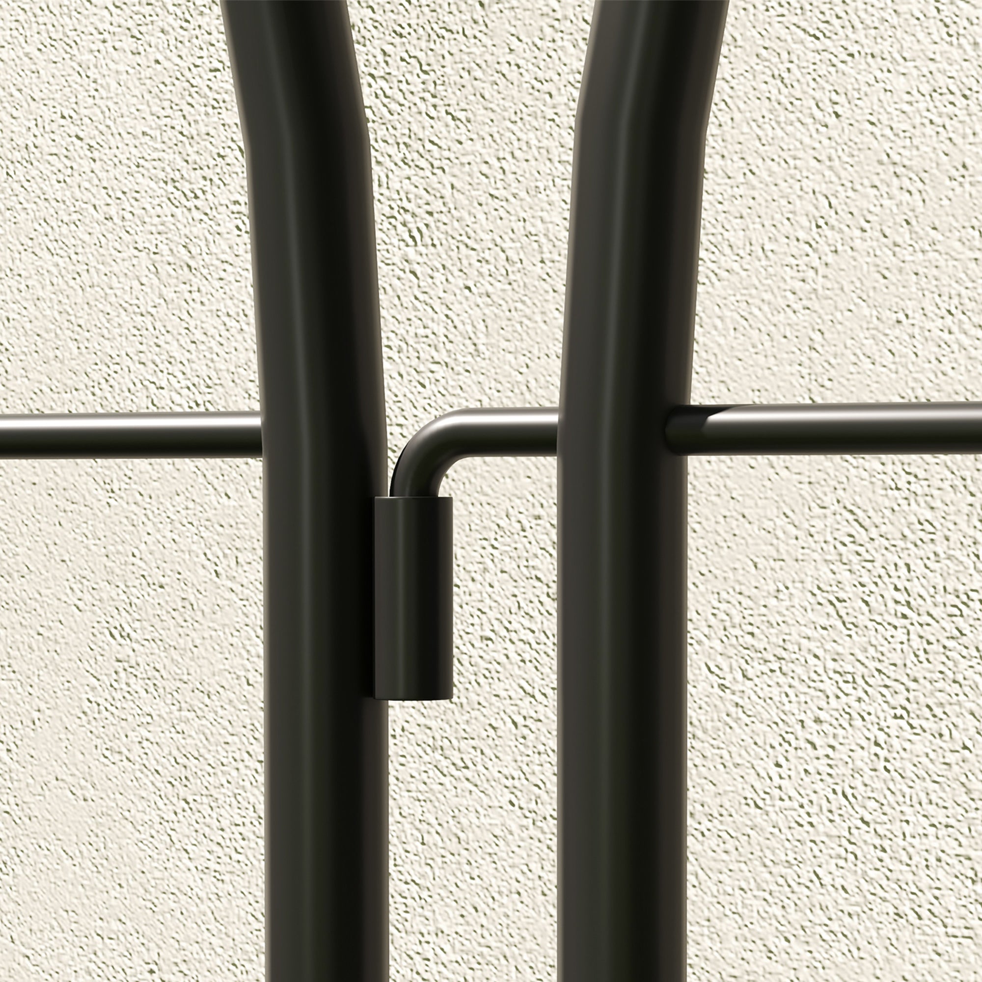 Set of 2 Plant Climbing Supports, Trellises for Garden with Swirl Patterns, for Vegetables, Vines, Flowers, Made of Metal, 50 x 220 cm, Black