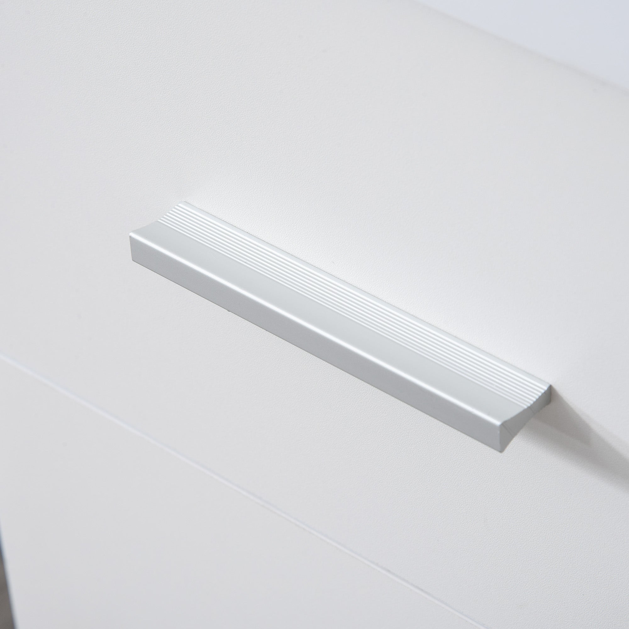 Modern Corner Desk in Wood with Drawer, Cabinet, and Shelves, Ideal for Office and Home Decor, White