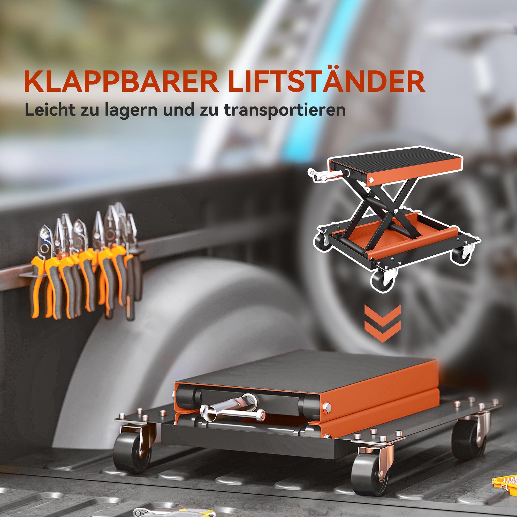 Motorcycle Lift 500 kg Load Motorcycle Lift 135-390 mm Adjustable Height Mounting Stand Bike Repair Scissor Lift in Garage & Outdoor Areas