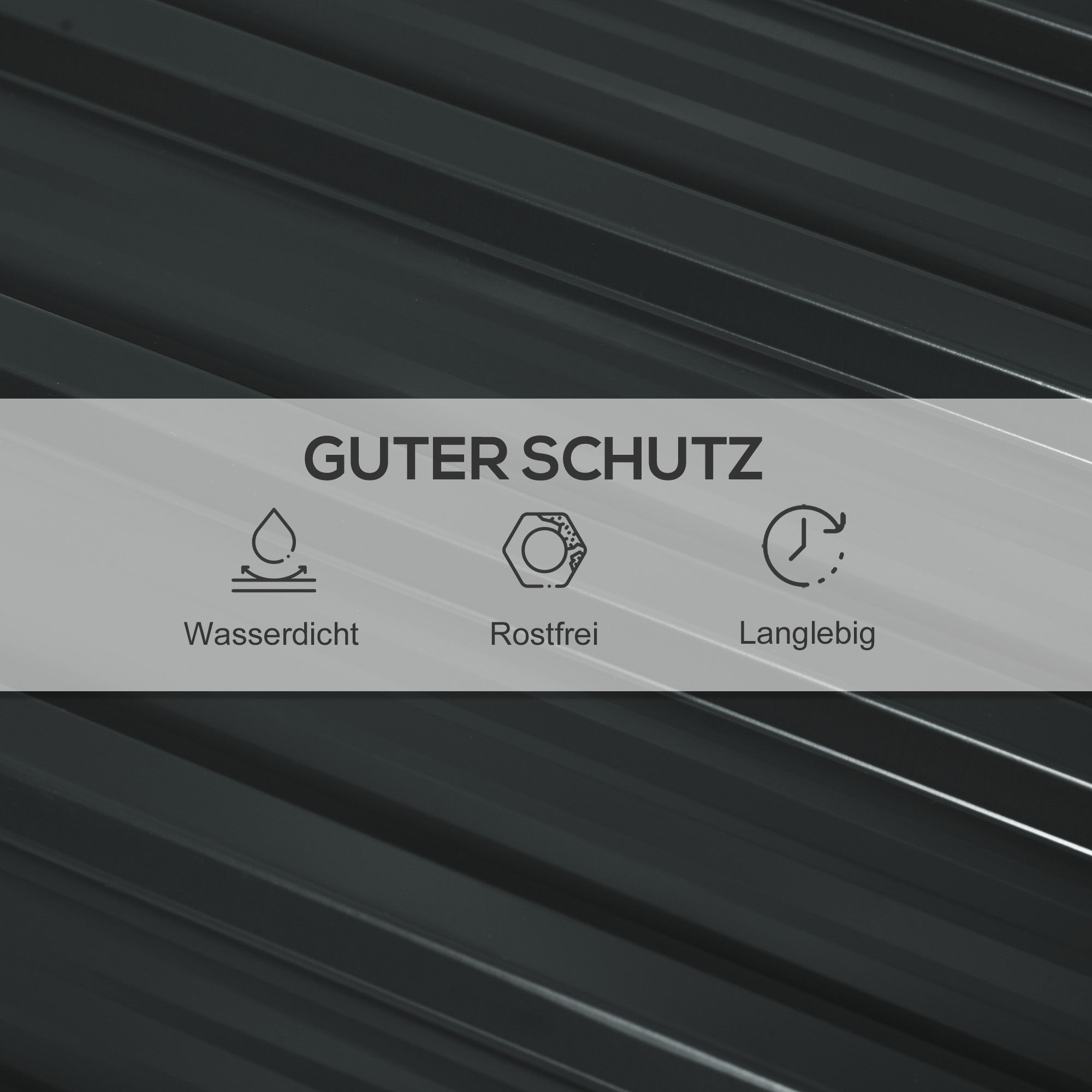 12 Pieces Trapezoidal Sheet 129x45cm 7m² Galvanized Roof Sheet 0.25 mm Weatherproof Profile Sheet Galvanized Steel Roof Panels Steel Sheet Corrugated Panels for Roof Tool Shed Carport Dark Grey