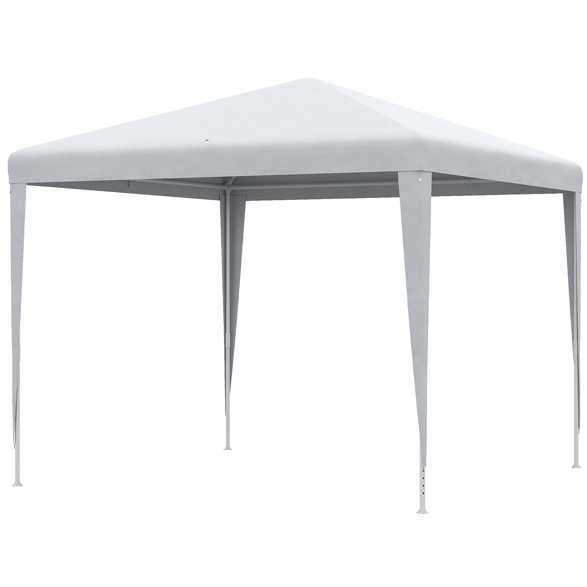 2.7 x 2.7m White Metal Epoxy Garden Gazebo with High Density PE Fabric