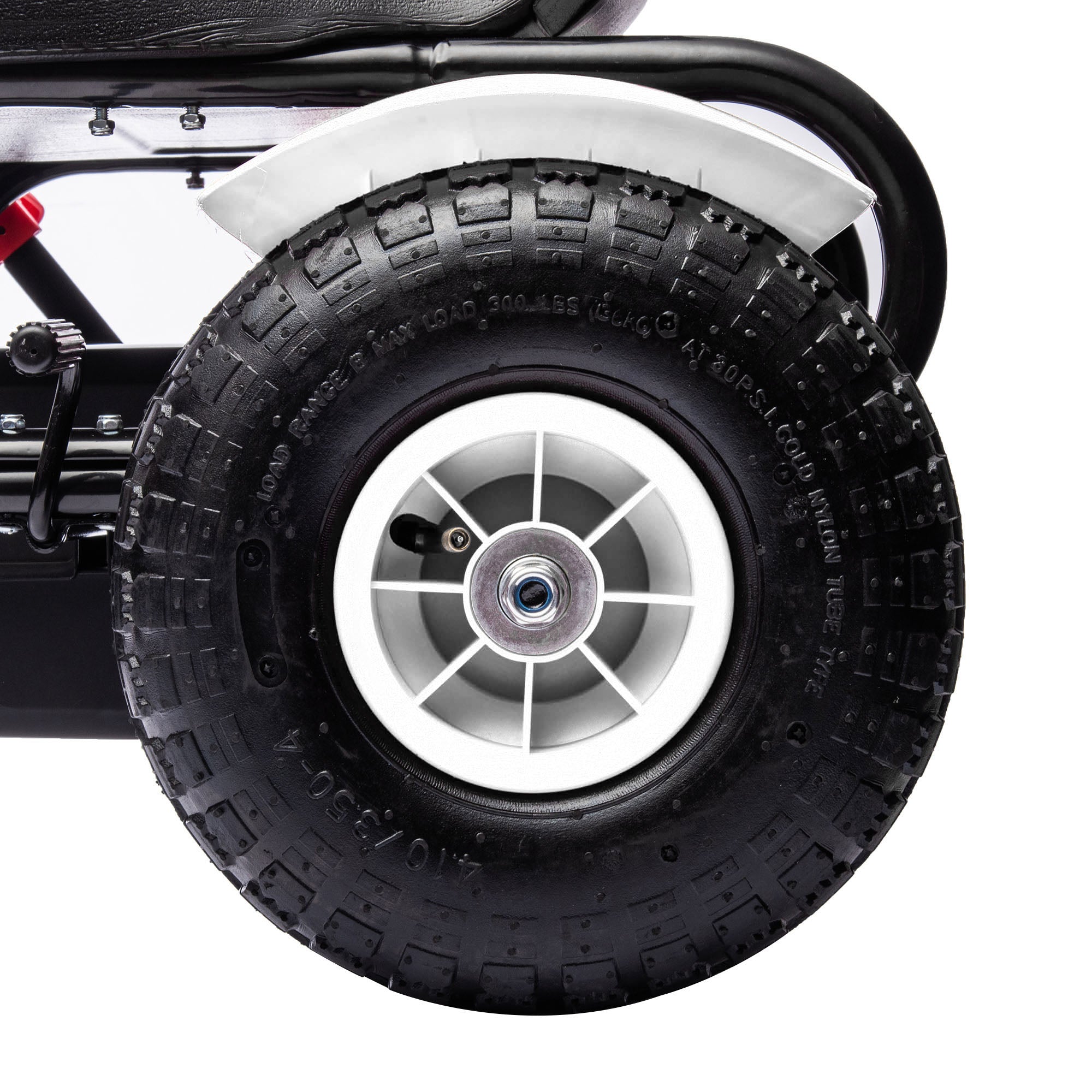 Pedal Go-Kart for Kids 5+ Years Old Children's Pedal Car with Adjustable Seat Rubber Tires Hand Brake for Boys and Girls Load 50 kg 121x58x61 cm White