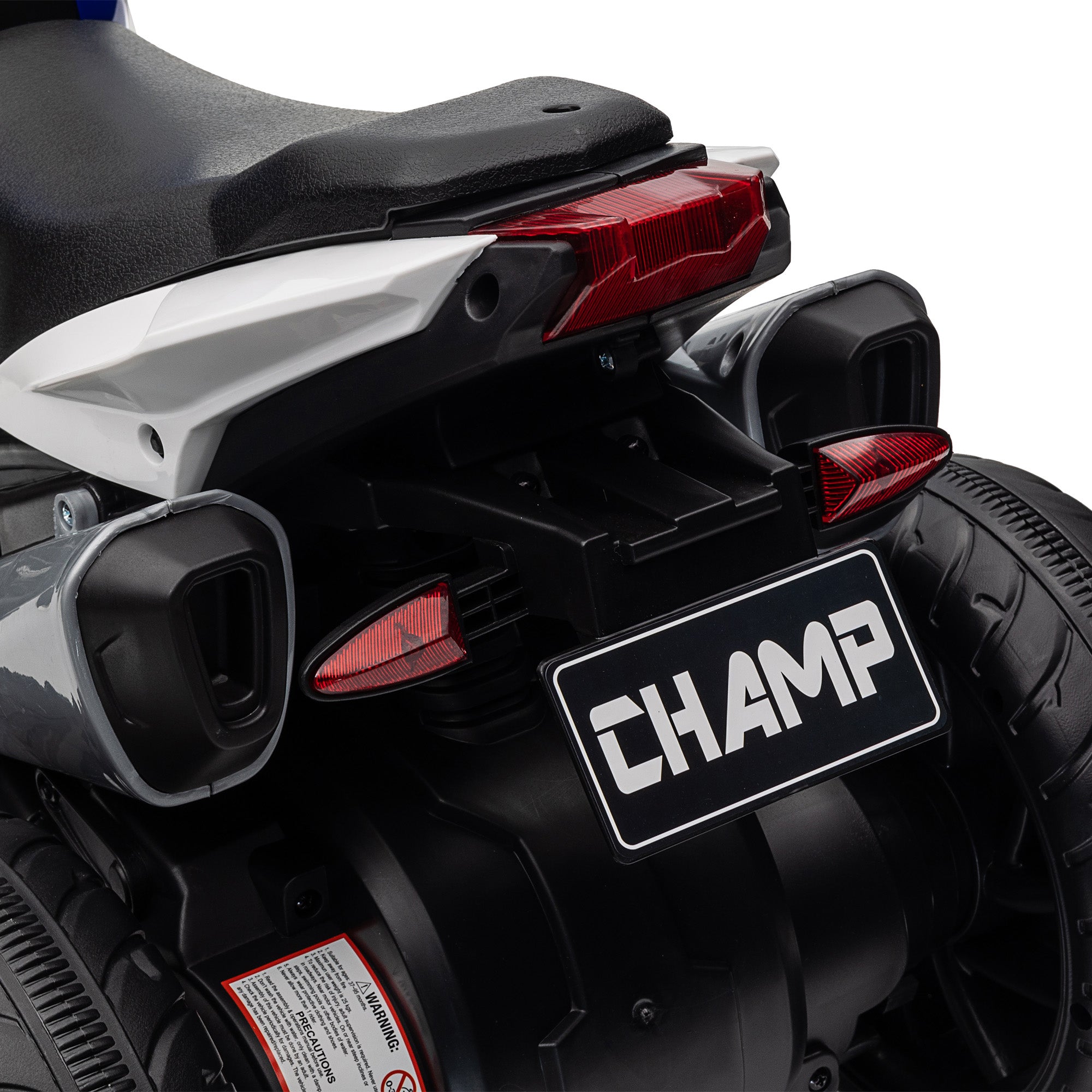 Children's Electric Motorcycle with 3 Wheels Trimotor for Kids 3+ Years with 6V Rechargeable Battery Music Horn Headlights 86x42x52 cm Black and Blue