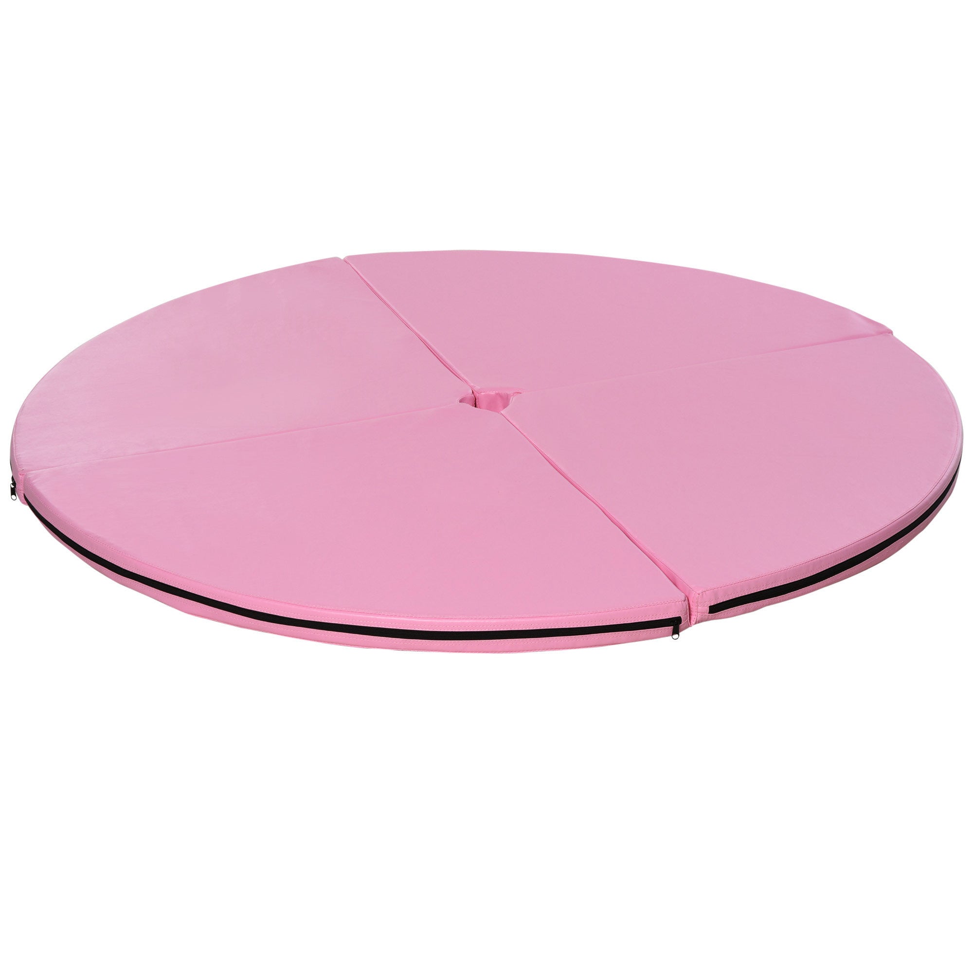 Foldable Pole Dance Mat - Pole Dance Mat - Ø 150 cm Thickness 5 cm - Pink plastic covering