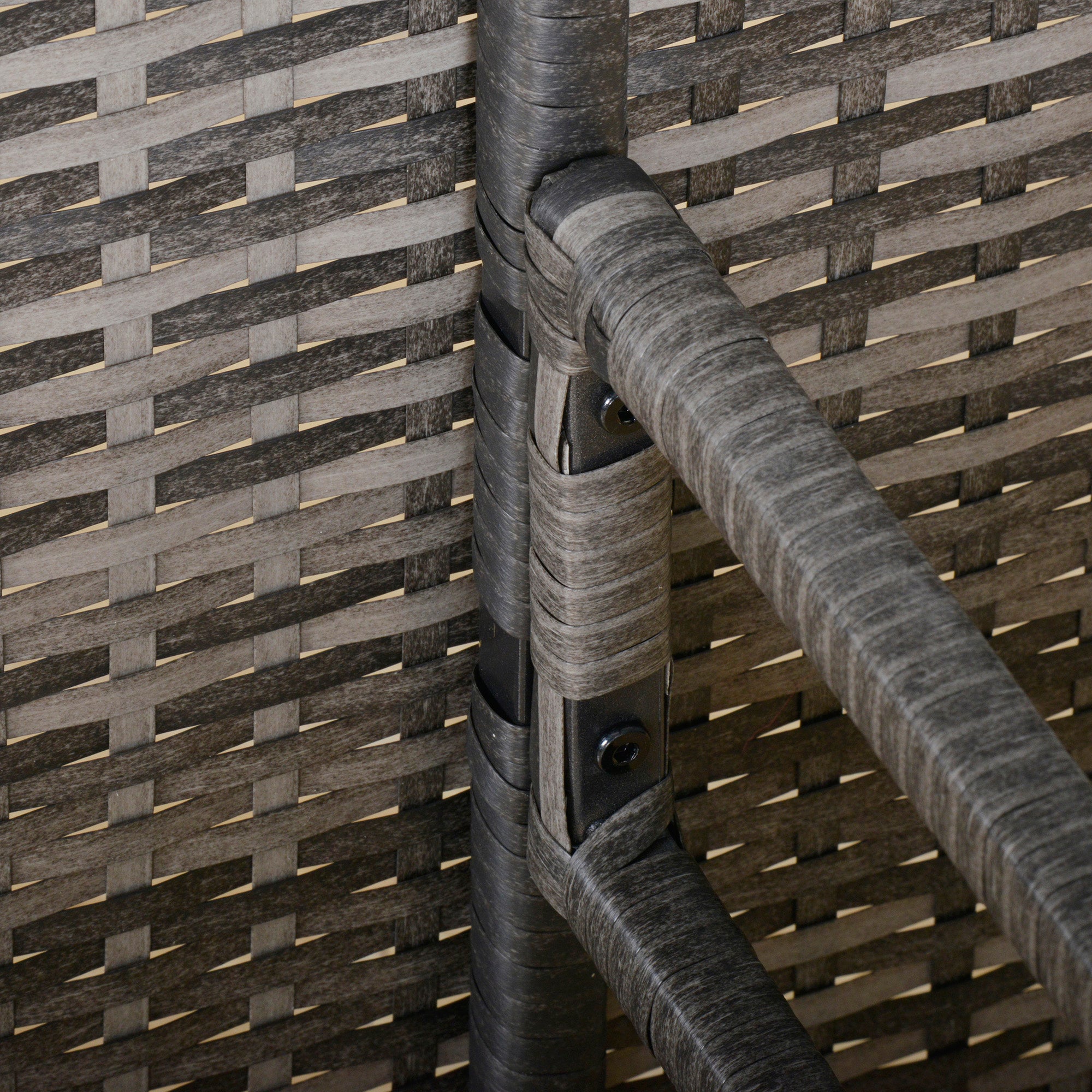 6-piece seating group garden set sofa set patio furniture set lounge, polyrattan, gray