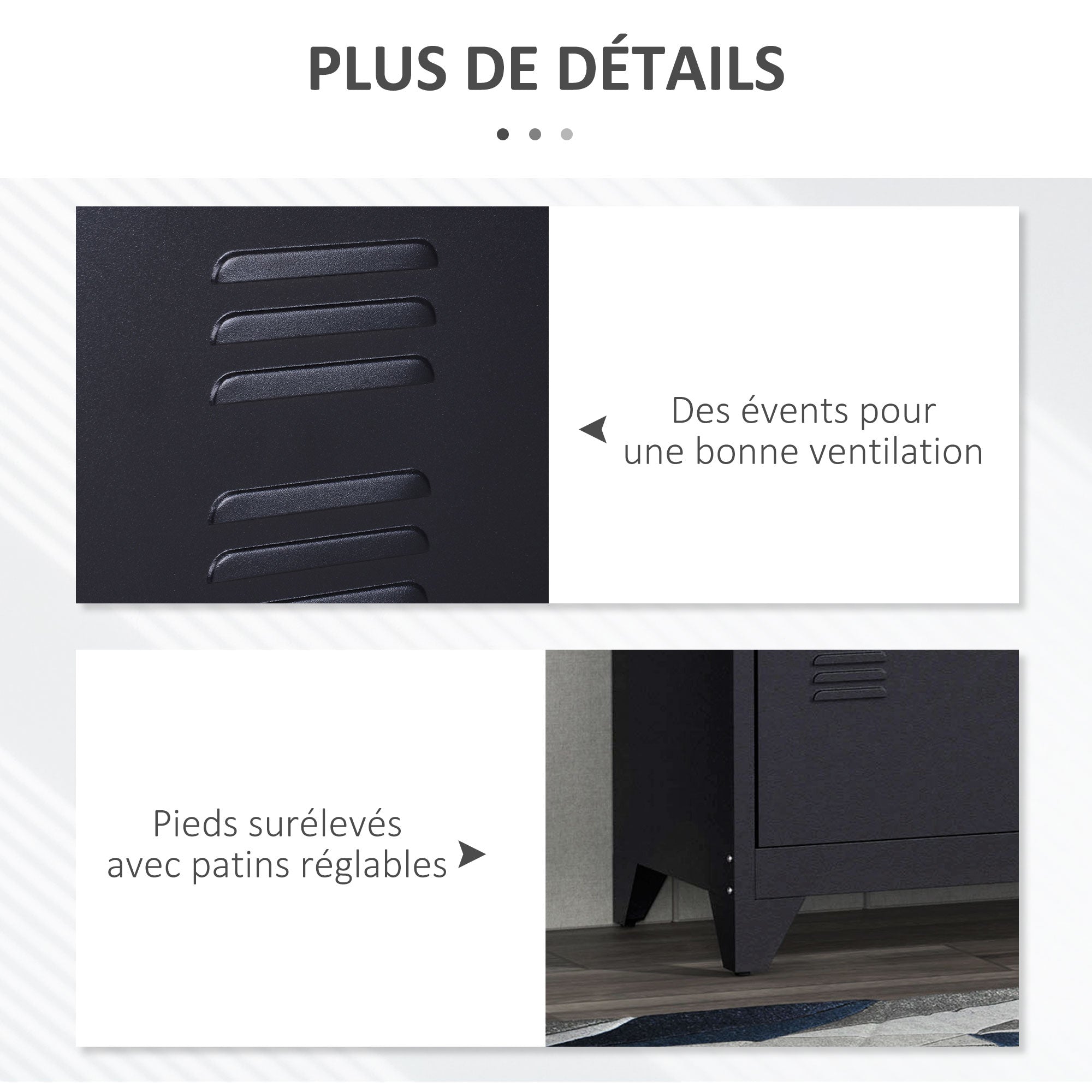 TV Stand, TV Cabinet, Cold-Rolled Steel Structure, 2 Cabinets with 2 Adjustable Shelves, Industrial Design, Television Furniture, Cable Management, 119 x 40 x 63.5 cm, Black