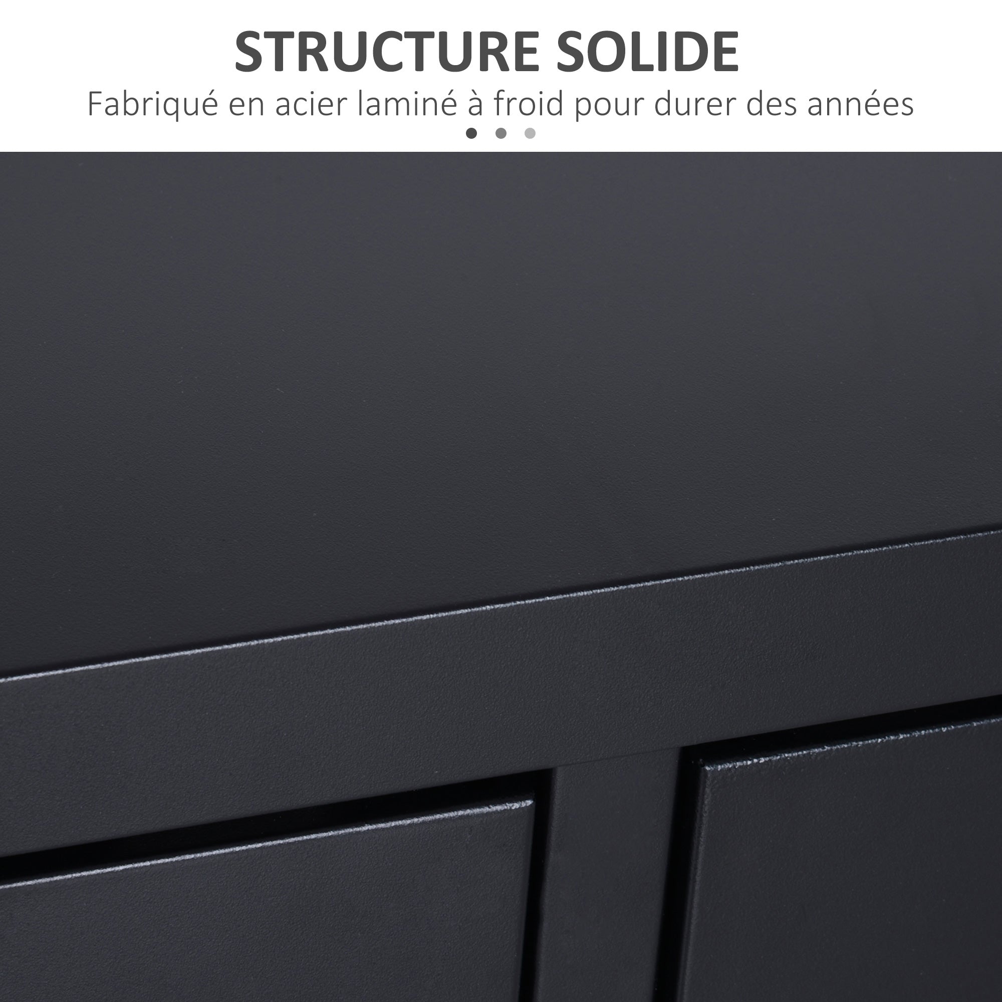 TV Stand, TV Cabinet, Cold-Rolled Steel Structure, 2 Cabinets with 2 Adjustable Shelves, Industrial Design, Television Furniture, Cable Management, 119 x 40 x 63.5 cm, Black