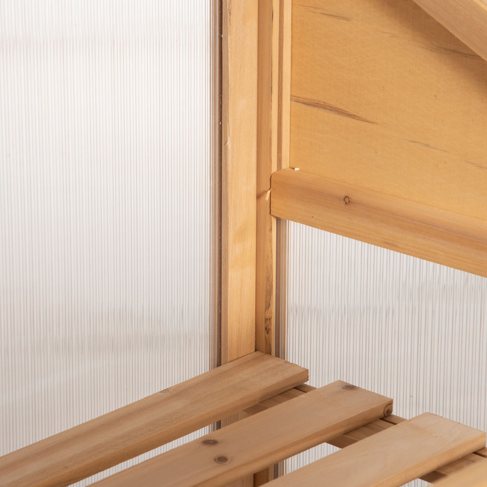 wooden cold frame, mini greenhouse 70 x 50 x 120 cm, greenhouse with cover, window, double door, light-permeable cold frame with 3 shelves, winterproof raised bed for garden, balcony, brown