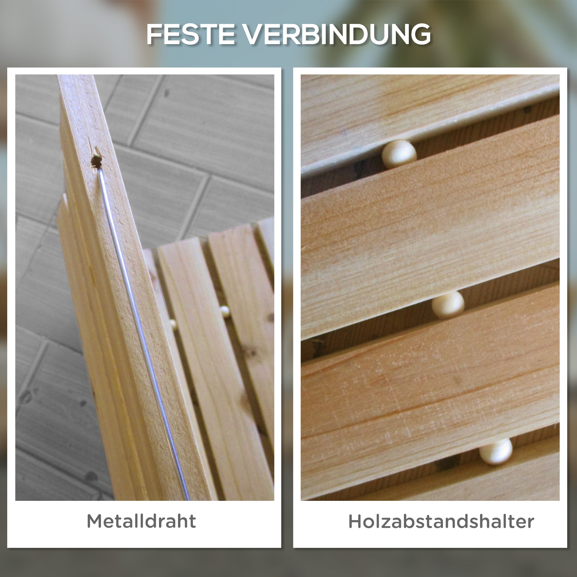 120 cm Garden Path, Rollway Garden Tread Decorative Wooden Tread Made of Pine Wood, for Garden, Balcony, Nature