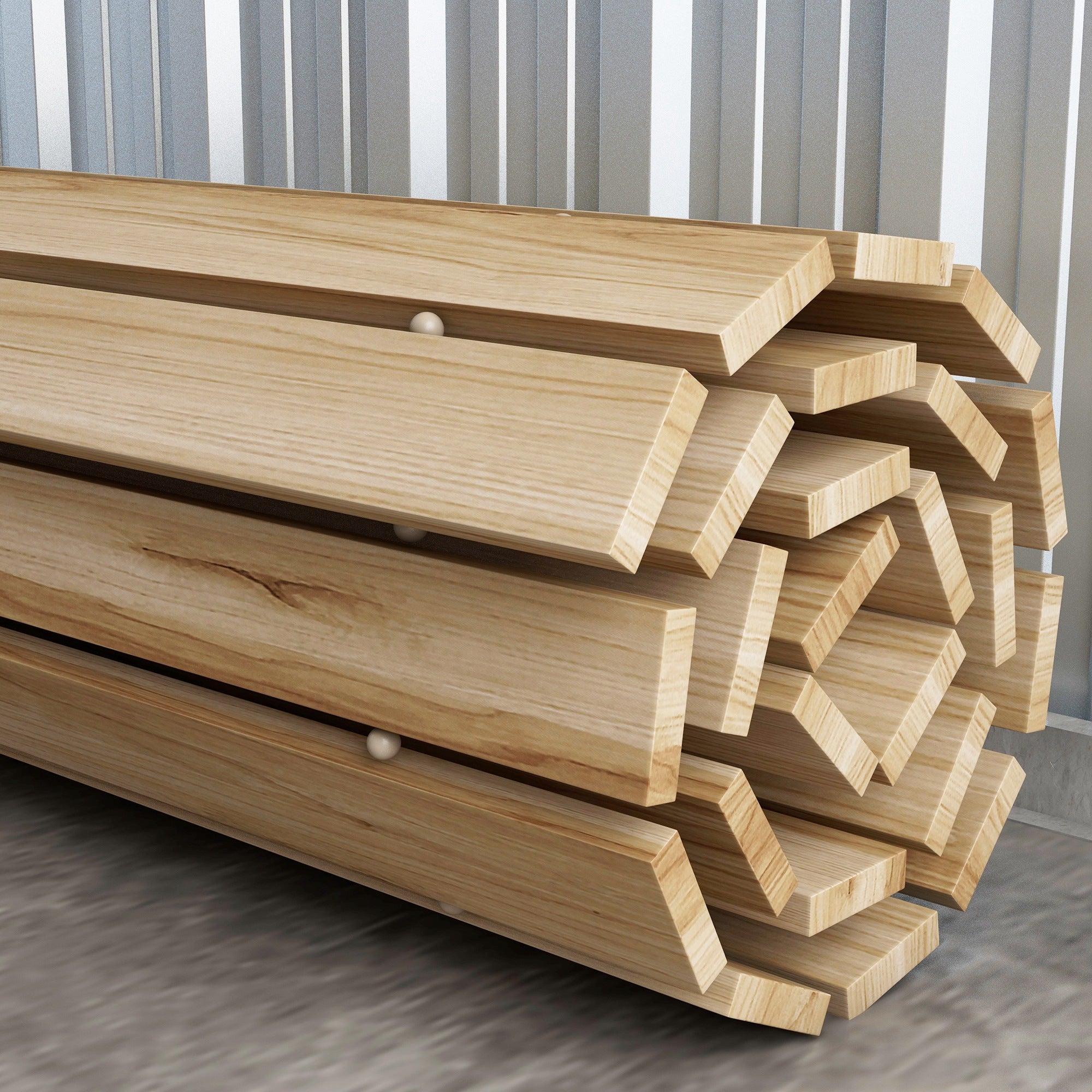 120 cm Garden Path, Rollway Garden Tread Decorative Wooden Tread Made of Pine Wood, for Garden, Balcony, Nature