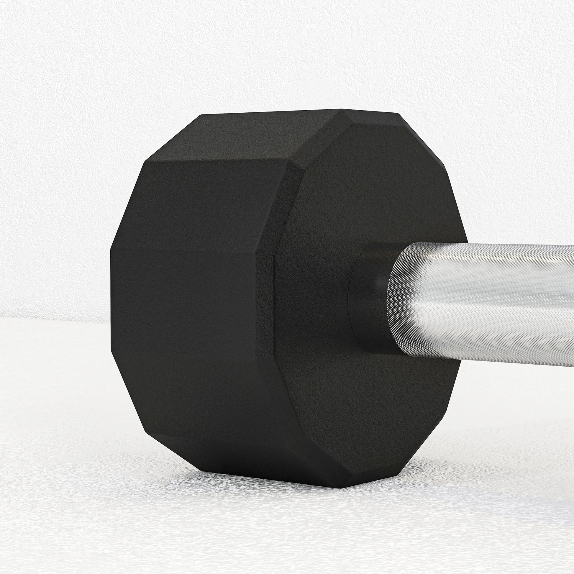 SPORTNOW Set of 2 12-Sided Dumbbells 2x15kg in Metal and Rubber, Gym Dumbbells Set with Non-Slip Grip, 26x15.5x15.5 cm, Black