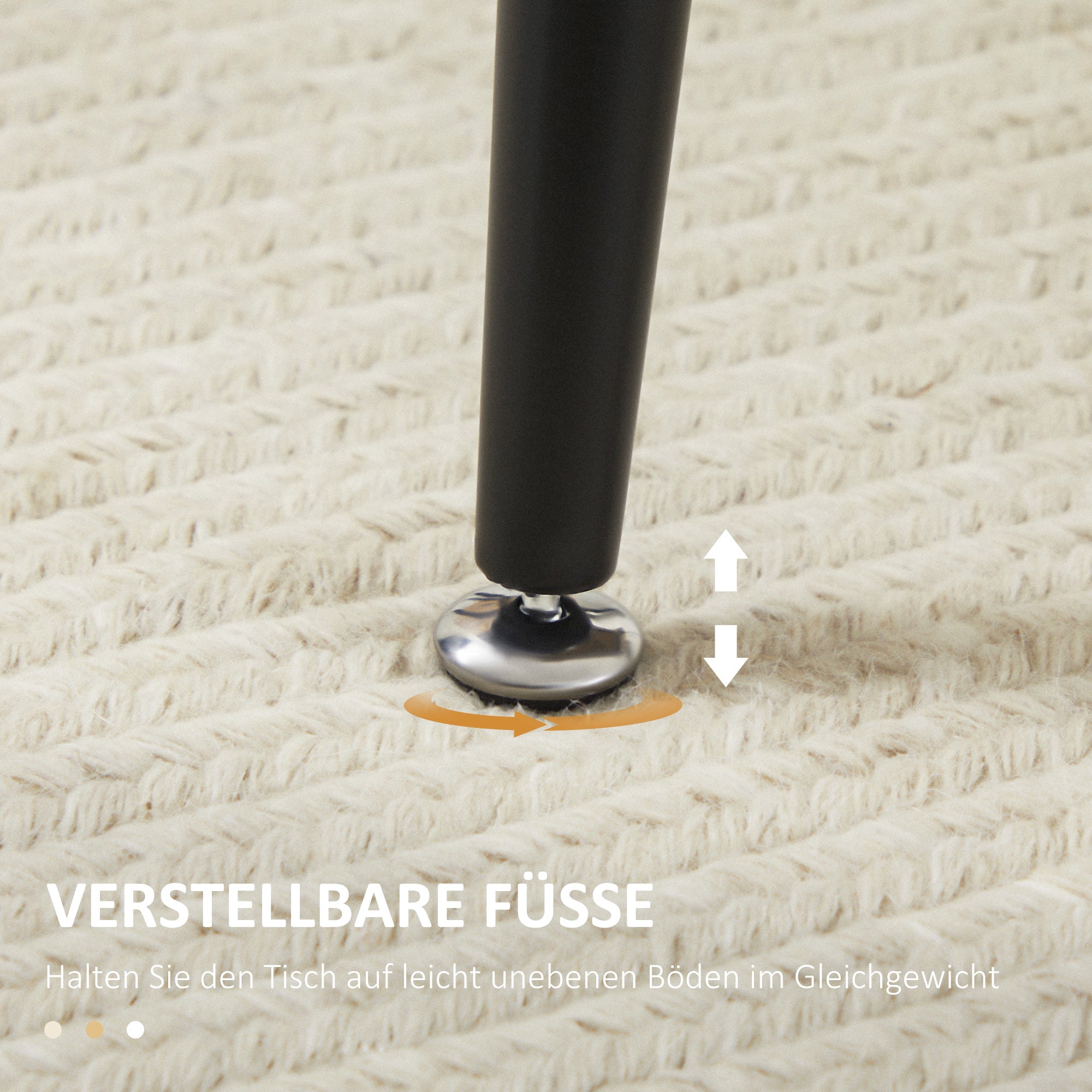 Dining Table Kitchen Table for 4 Persons, Dining Table, Living Room Table with Wood Look, Steel Legs, 140 x 80 x 76 cm, Natural