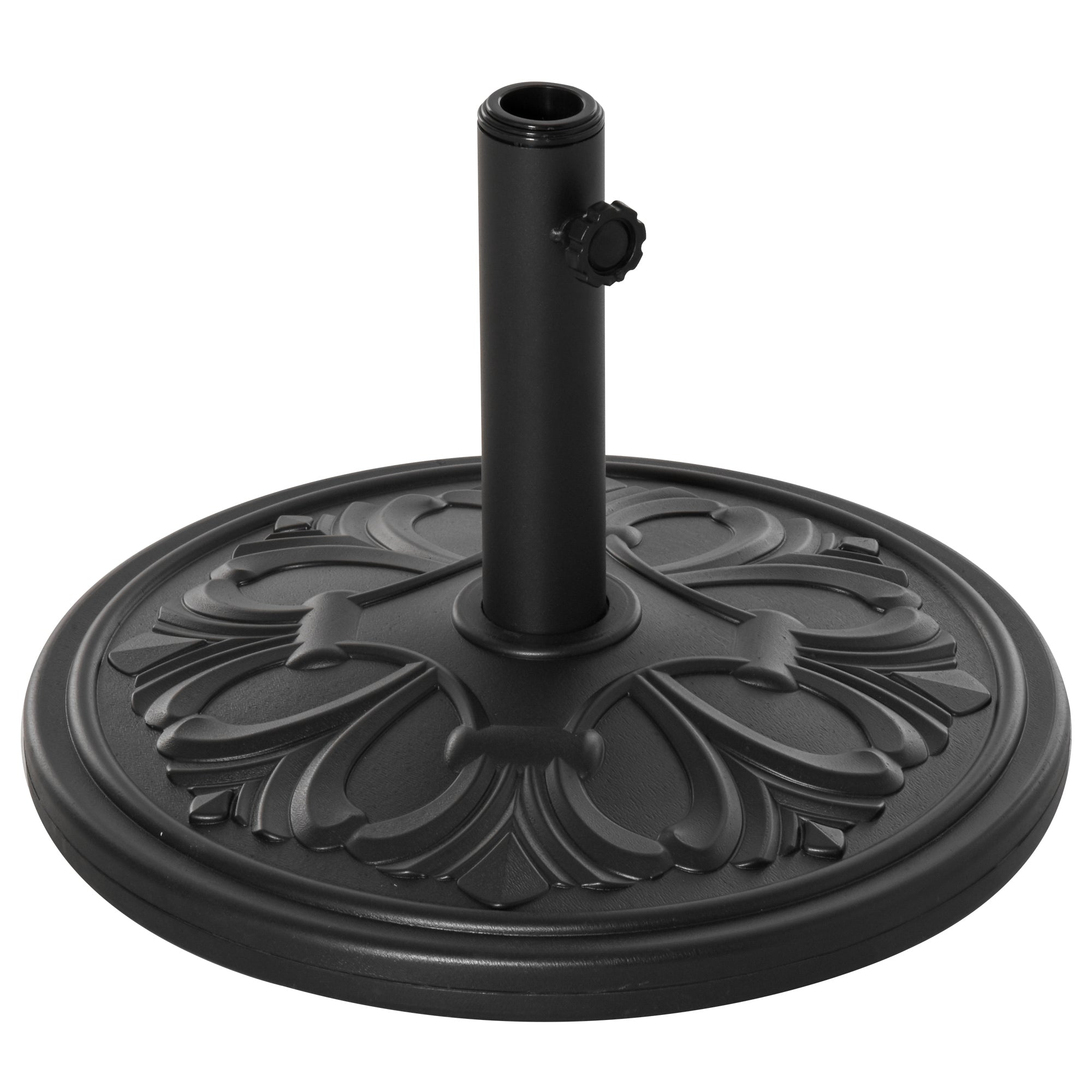 Umbrella Stand 13 kg Umbrella Holder Umbrella Poles with 35 mm/38 mm/48 mm Diameter Umbrella Bracket for Garden, Balcony, Antique Black