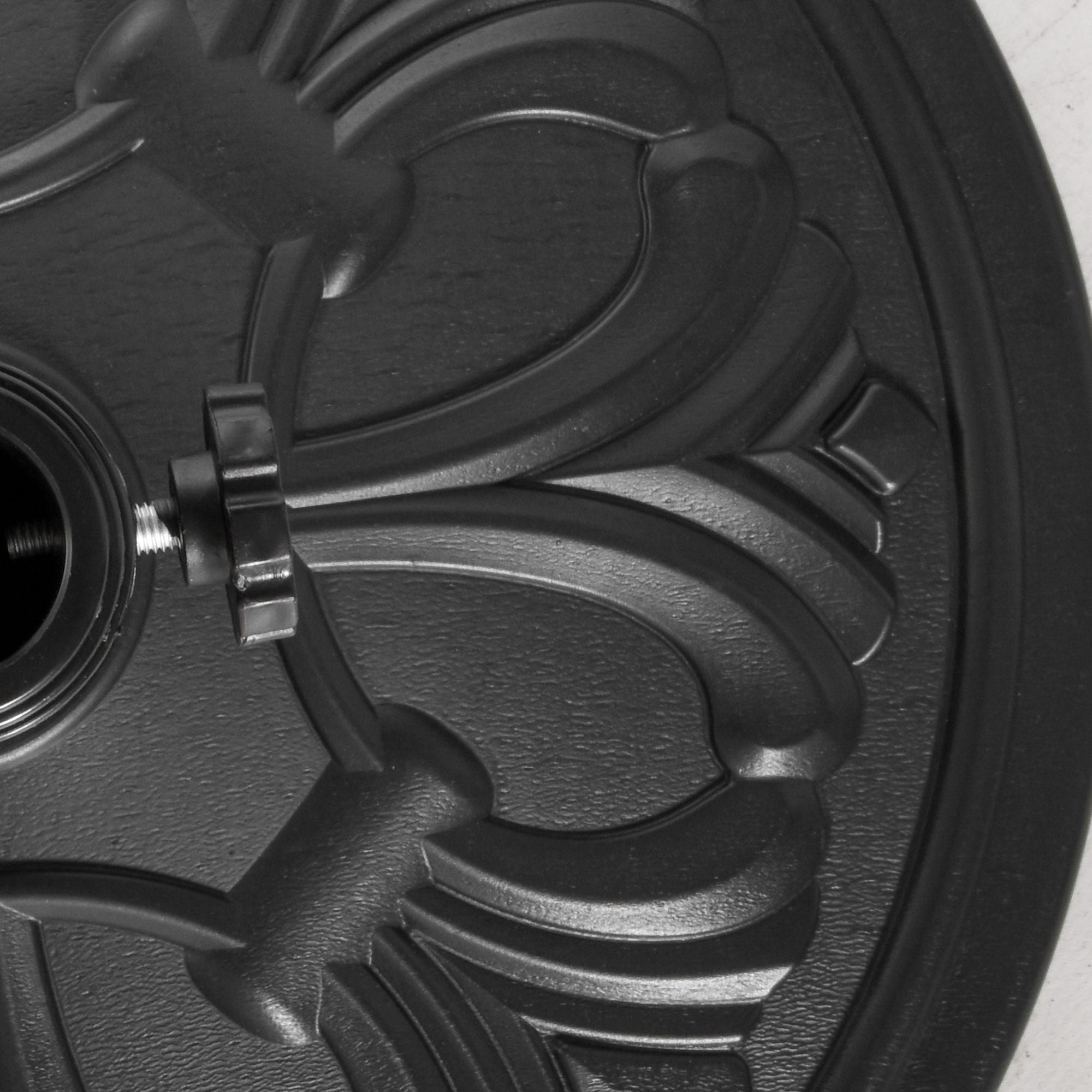 Umbrella Stand 13 kg Umbrella Holder Umbrella Poles with 35 mm/38 mm/48 mm Diameter Umbrella Bracket for Garden, Balcony, Antique Black