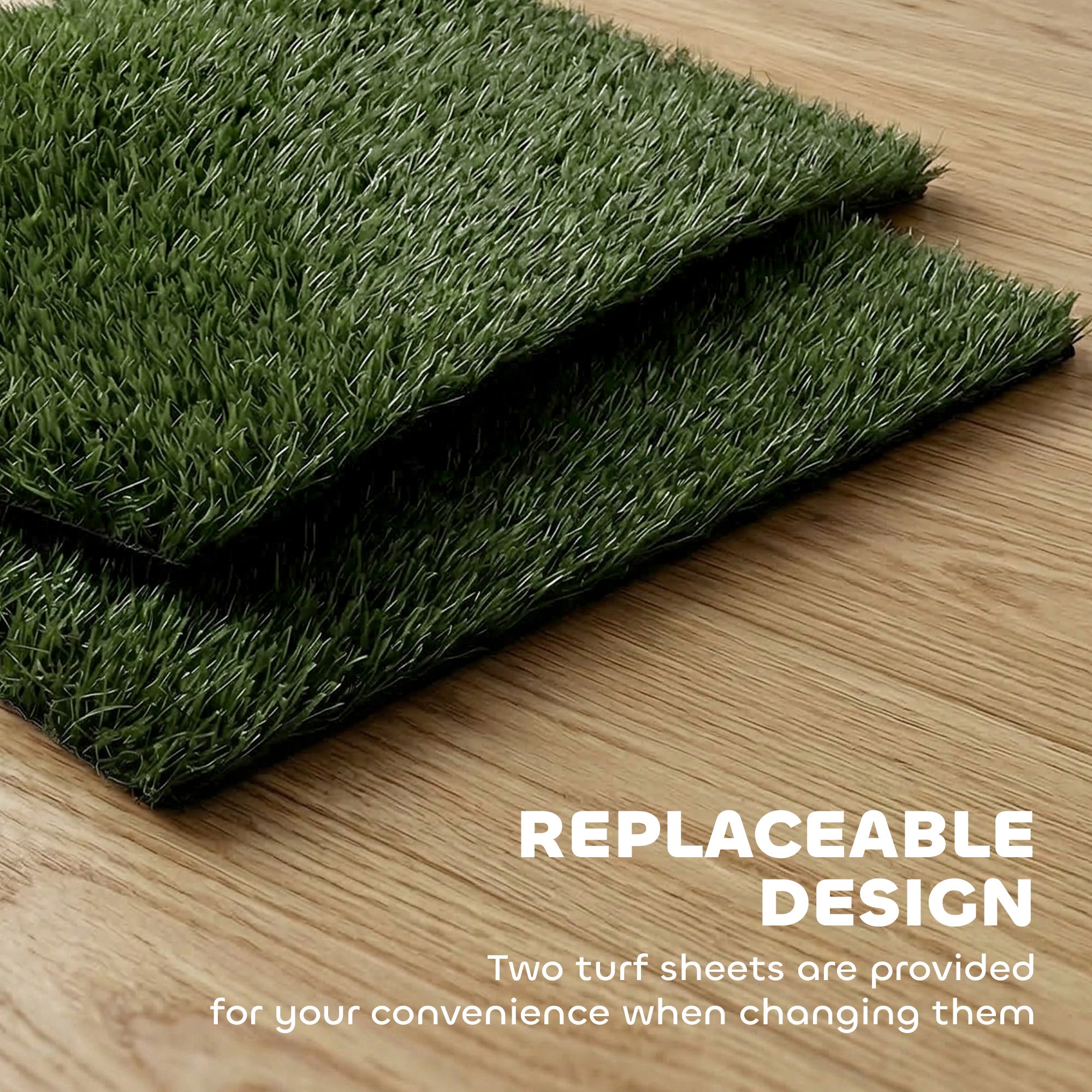 Dog Toilet 24.8 x 19.9 in – Washable Artificial Grass Potty Tray for Puppies & Small/Medium Dogs, Ideal for Balcony & Apartment