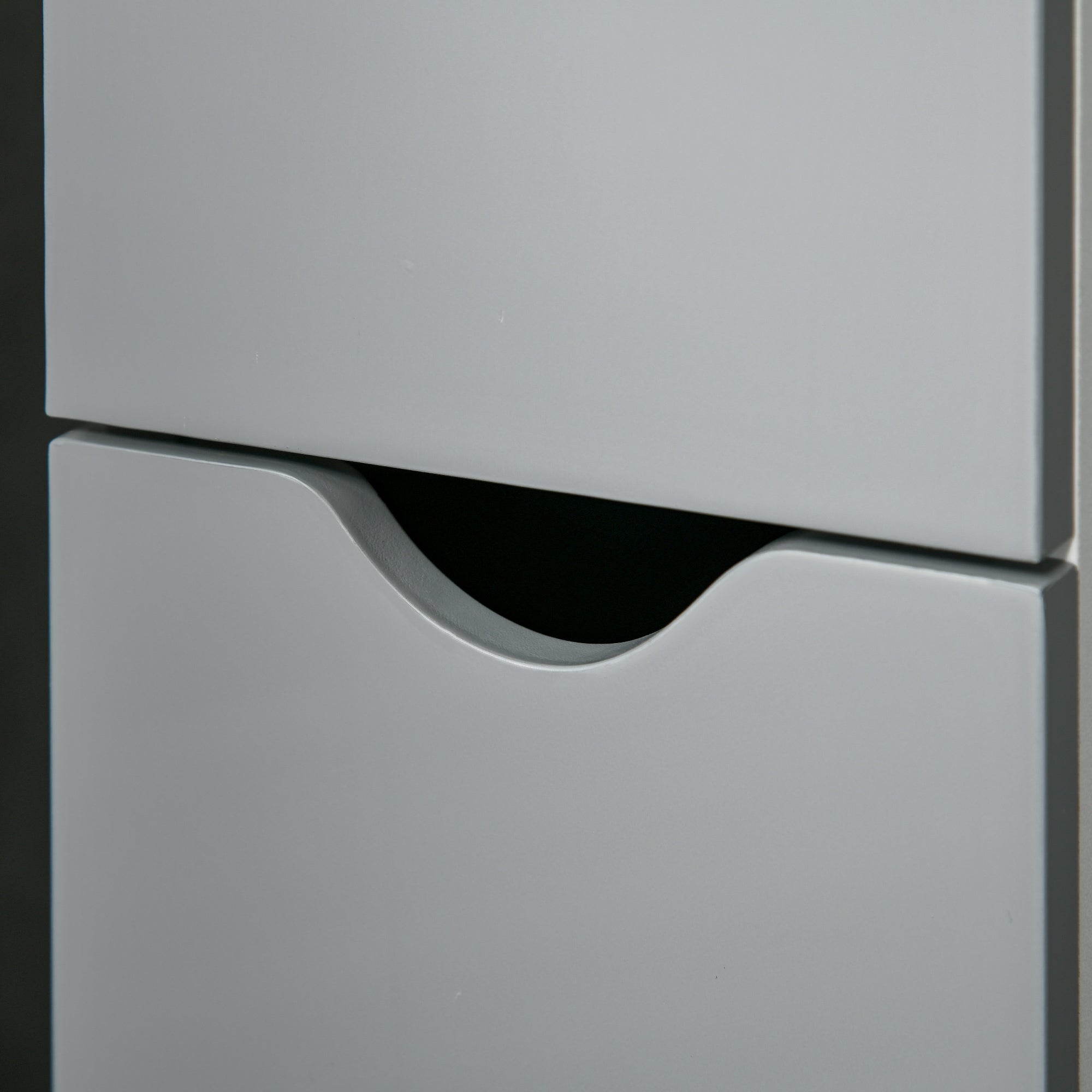 Bathroom Column Bathroom Cabinet with Doors and Open Shelves Modern Style 15.2x29.8x118 cm White and Gray