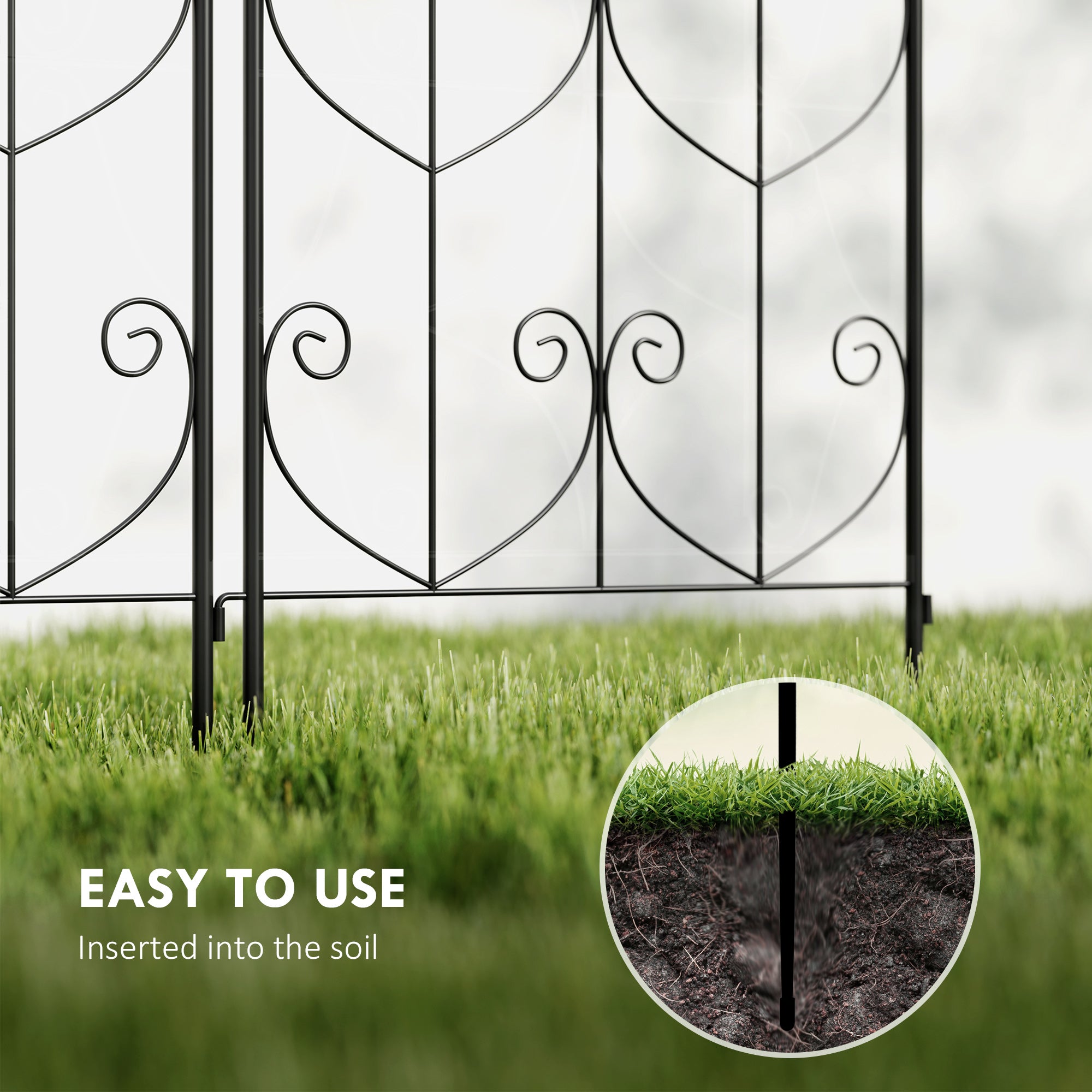 Climbing Plant Support with Birds, Set of 2, Garden Trellis, for Vegetables, Vines, Flowers, Metal, 50 x 150 cm, Black