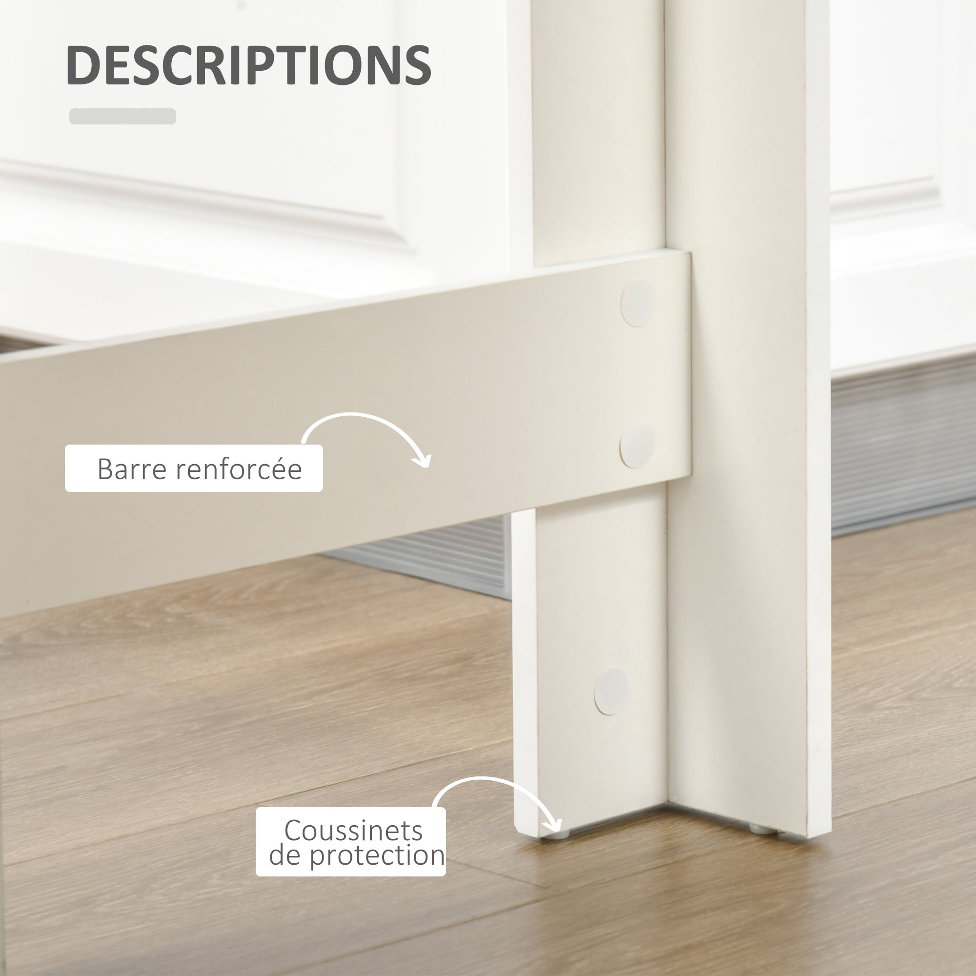 2-Person Bar Table, High Bistro Table with 4 Open Shelves for Small Spaces — Kitchen & Living Room, 45.3 x 19.7 x 40.4 in, Modern, White & Natural Wood