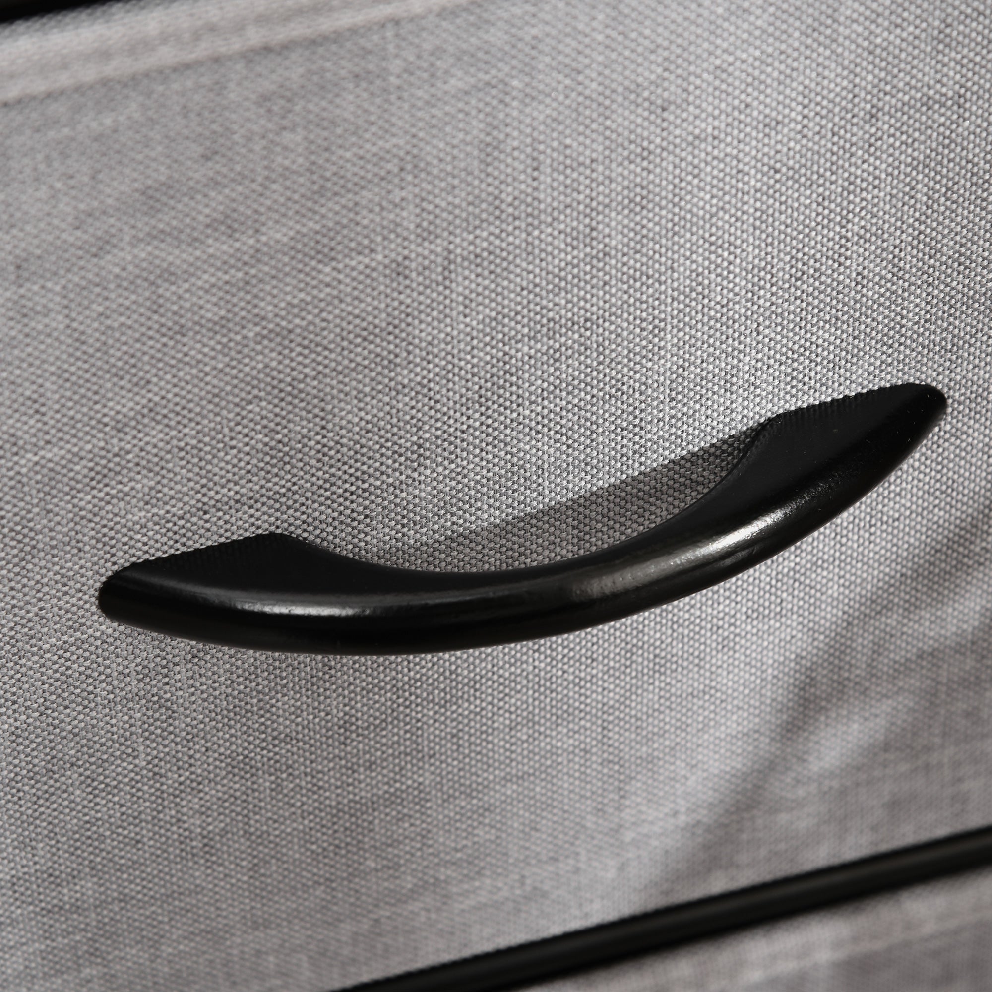 Fabric Dresser with 3 Foldable Drawers and 2 Shelves Industrial Style for Bedroom Living Room Hallway 31.5x11.4x28 inches Walnut and Light Gray