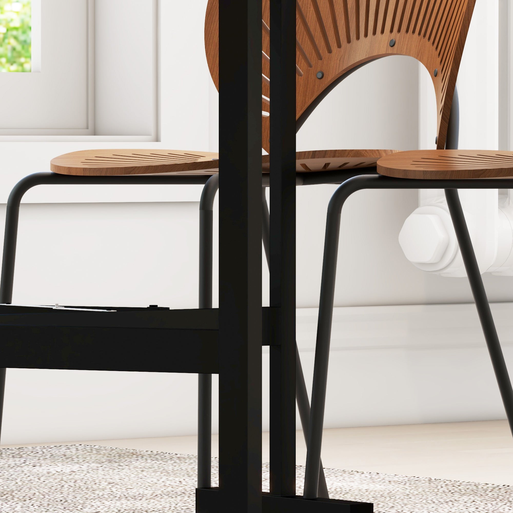 Dining Table, Folding Kitchen Table with Casters, Steel Legs, Folding Table for 4-6 People, Dining Table for Small Spaces, Kitchen, Dining Room, 120 x 80 x 73 cm, Gray