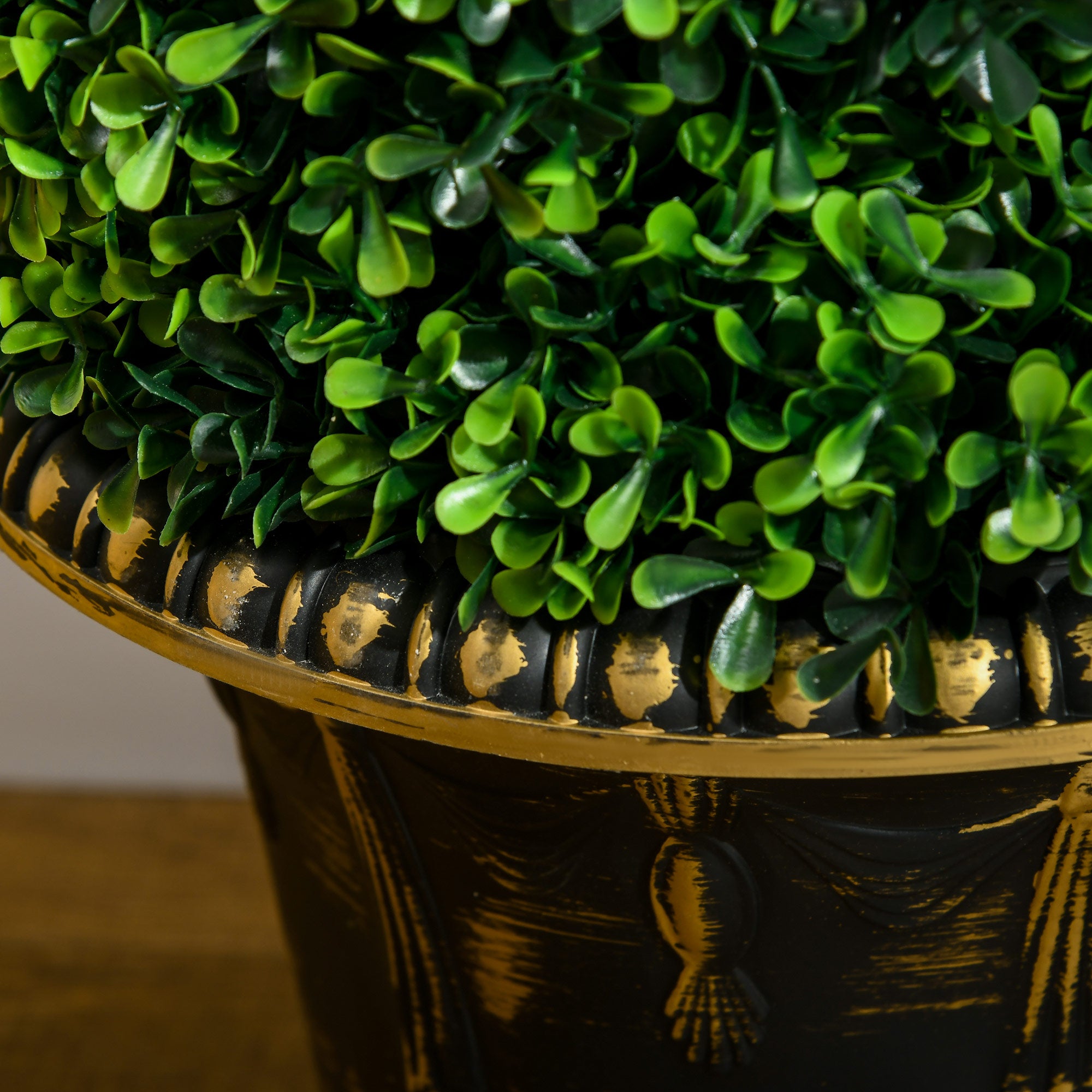 Artificial Plants Set of 2, UV Resistant Fake Plant in Flowerpot, 90 cm Boxwood Plant for Indoor, Outdoor