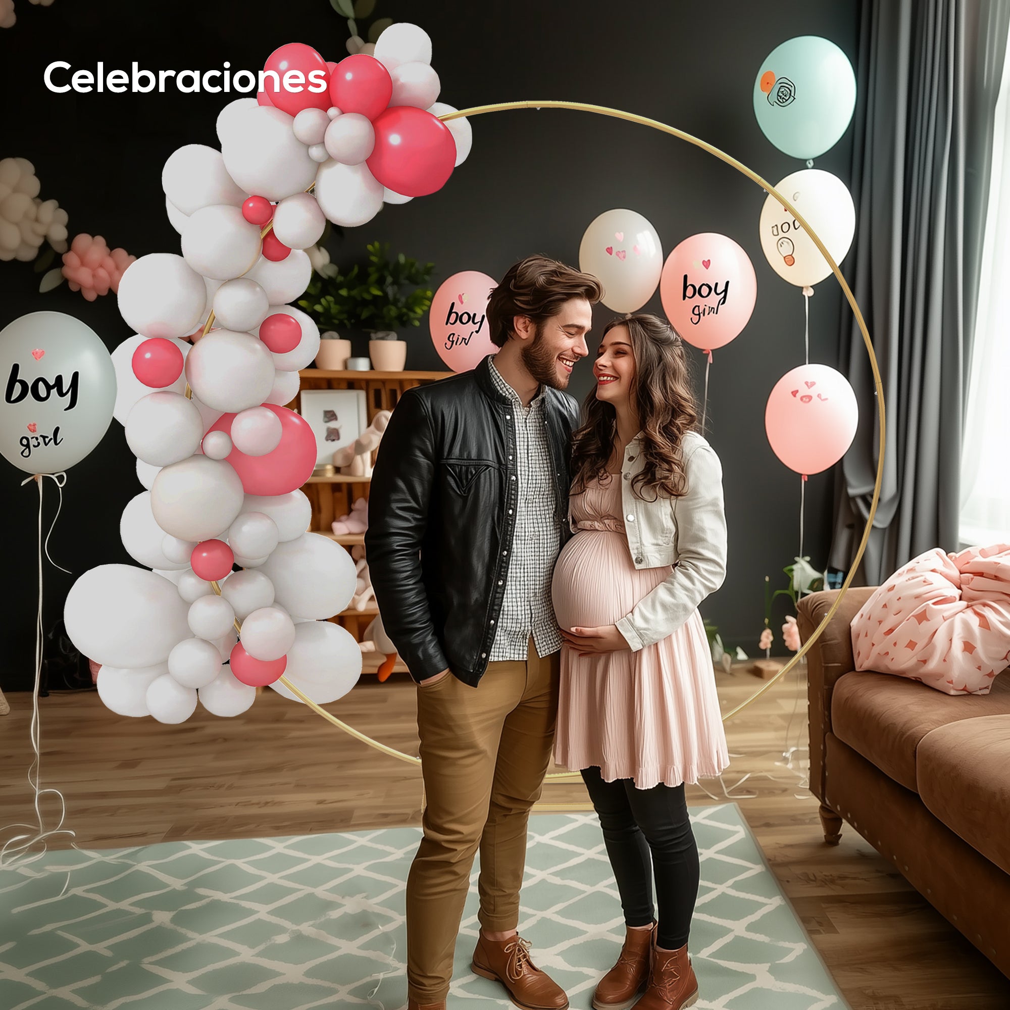 Round Metal Garden Arch for Roses Wedding Arch with Powder-Coated Weather-Resistant Finish for Climbing Plants Decoration Patio Terrace 230x28x234 cm Gold