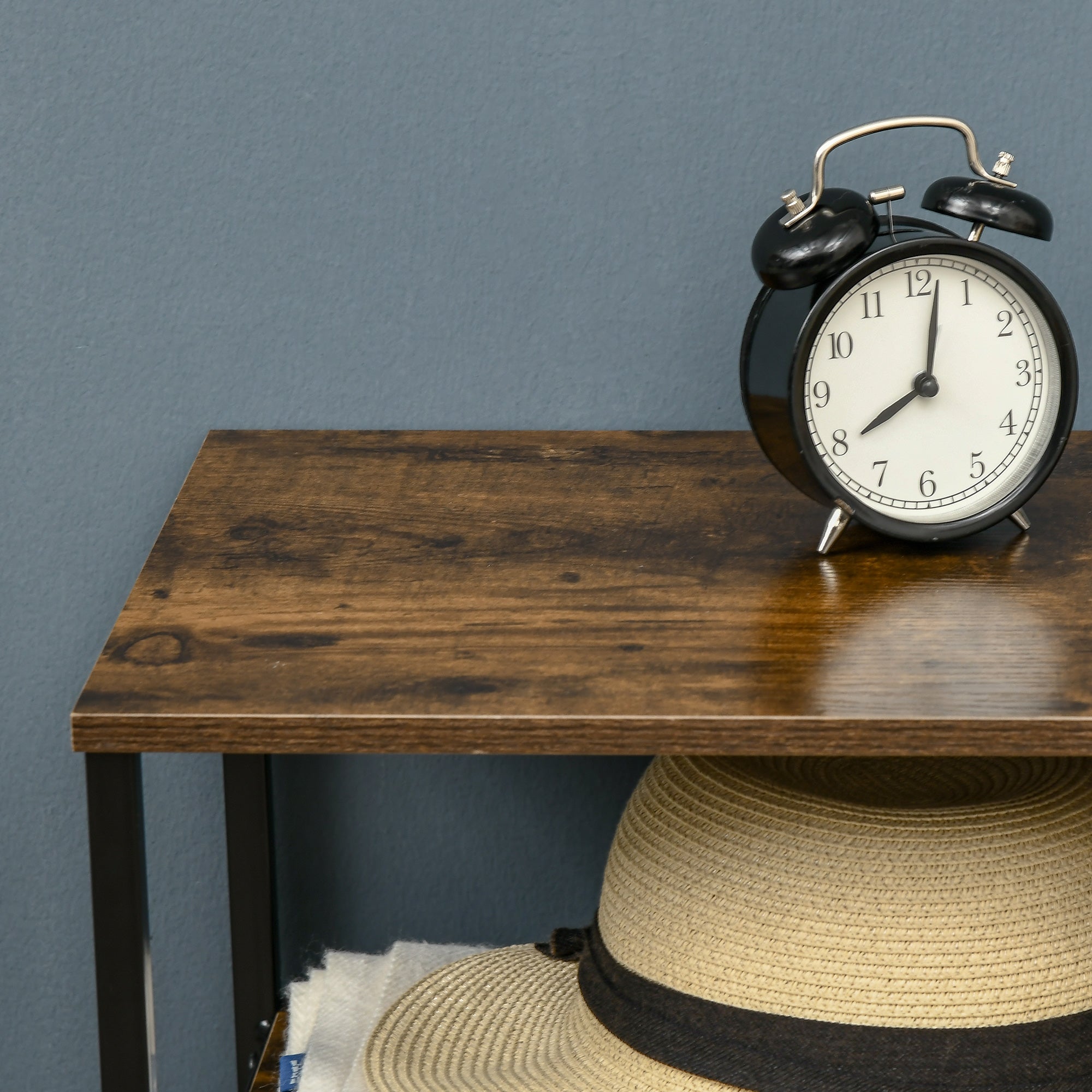 Fabric Drawer Organizer Dresser with Foldable Drawers Open Shelves and Steel Frame Industrial Style for Living Room Entryway Bedroom 84x30x71.5 cm Rustic Brown