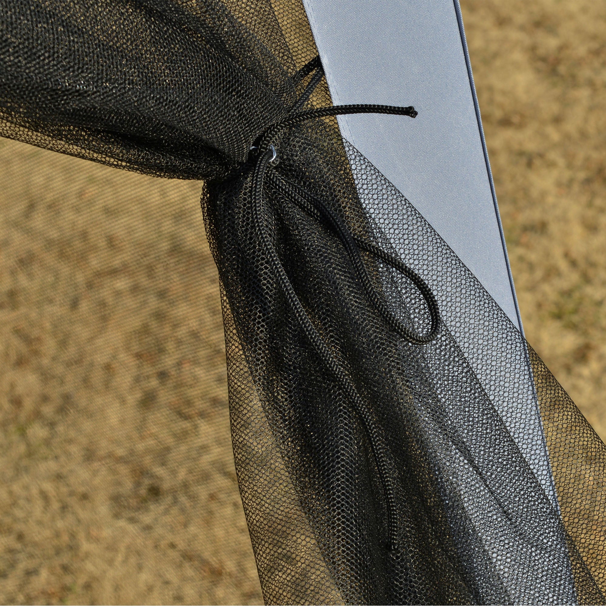 garden pavilion pavilion party tent weatherproof tent with mosquito net metal + polyester Gray 3 x 3 m