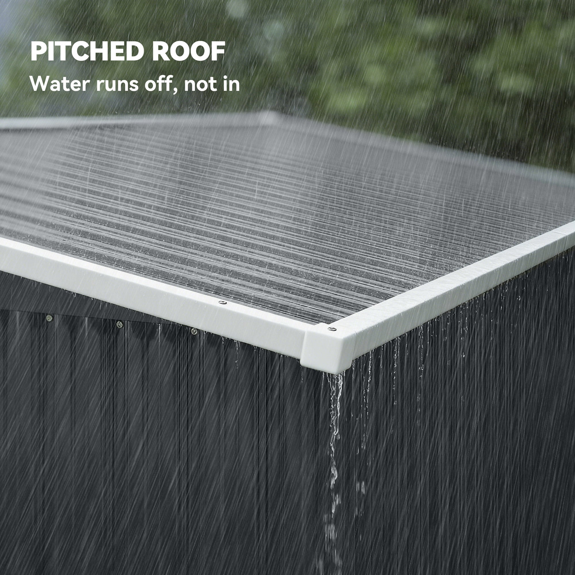 28.8 ft² Metal Garden Shed – Lockable, 3 Doors, Ventilated, Single-Slope Roof, Gloves Included (92 x 52 x 73 in)