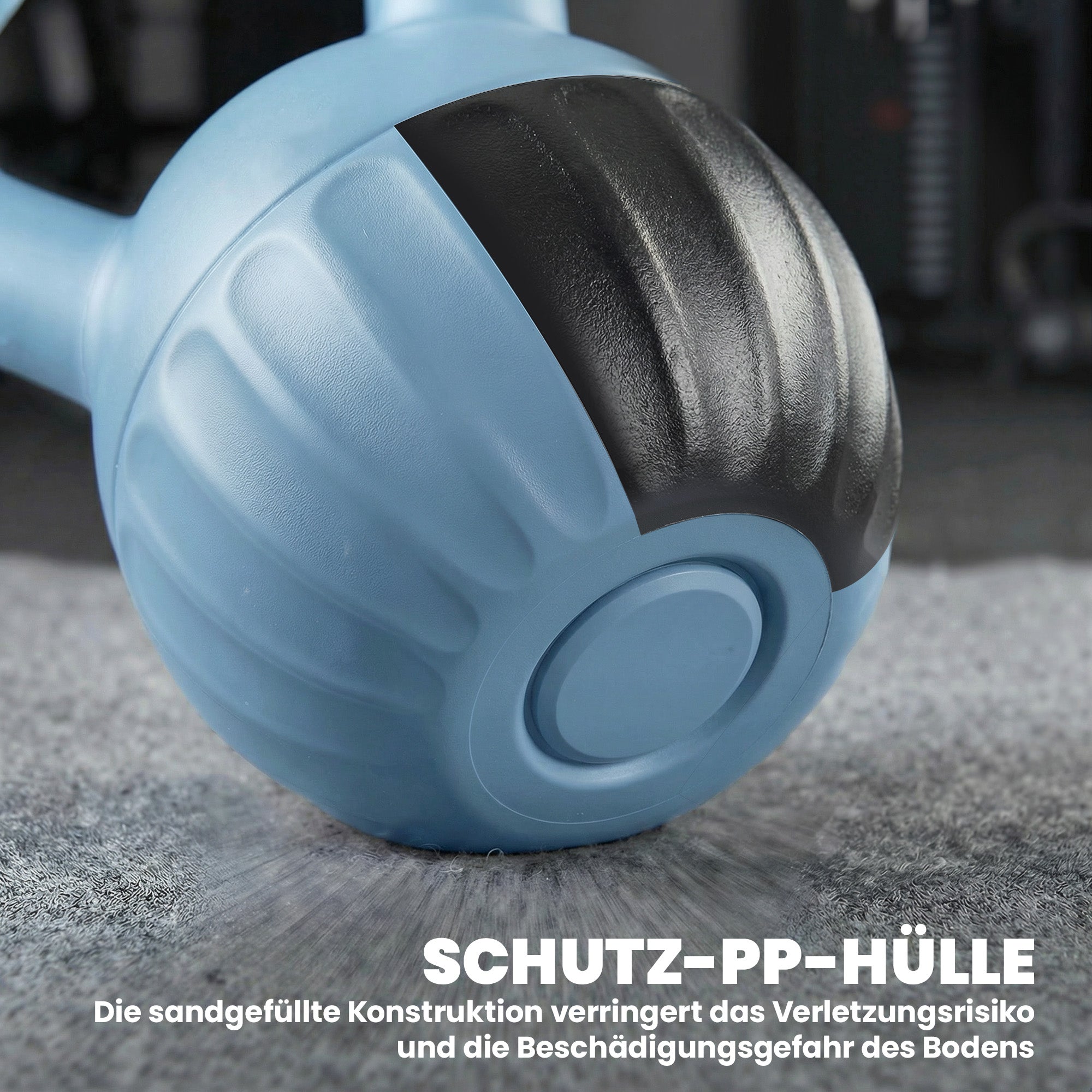 SPORTNOW Kettlebell 10 kg Sand-Filled Kettlebell for Beginners — Home Strength Training, Blue