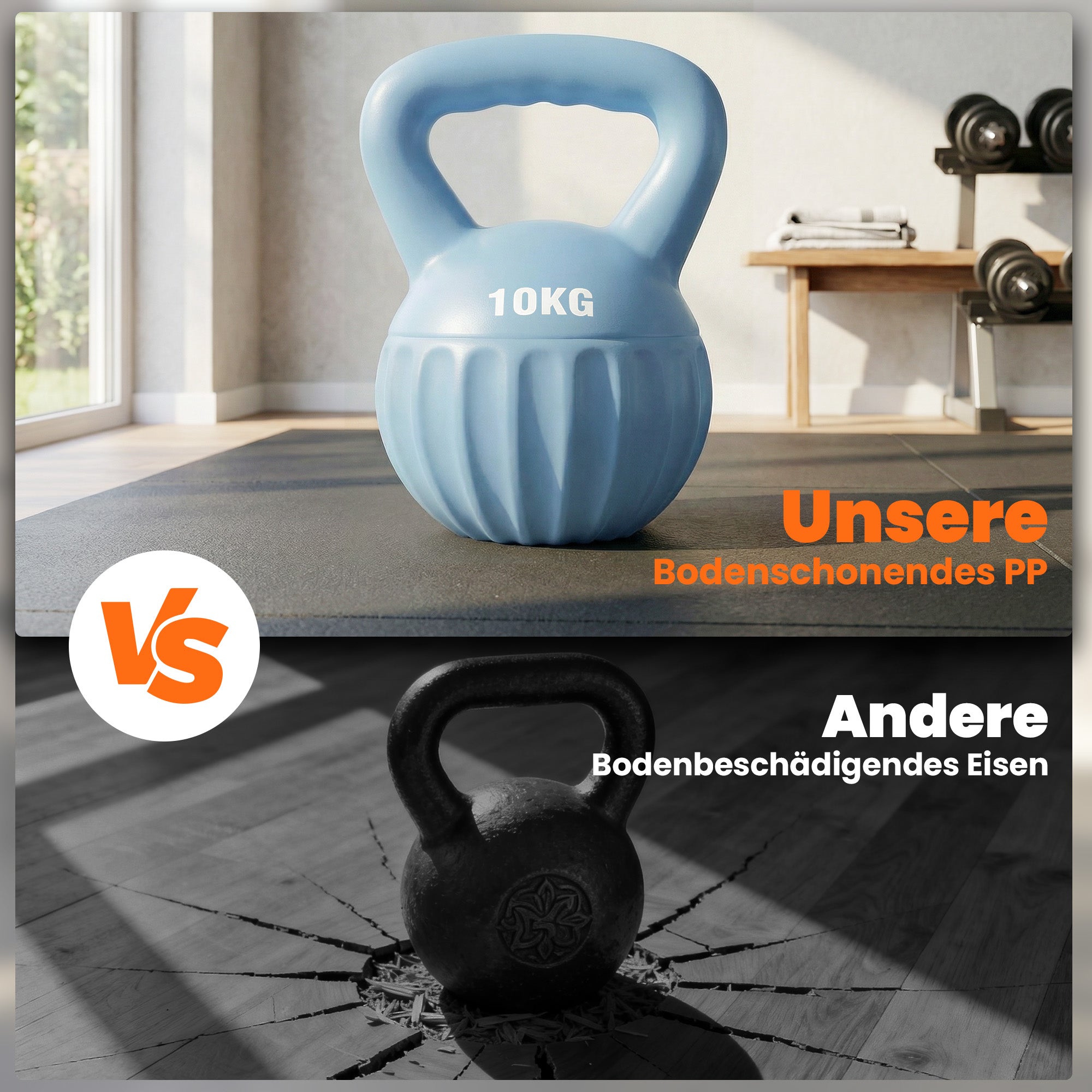 SPORTNOW Kettlebell 10 kg Sand-Filled Kettlebell for Beginners — Home Strength Training, Blue
