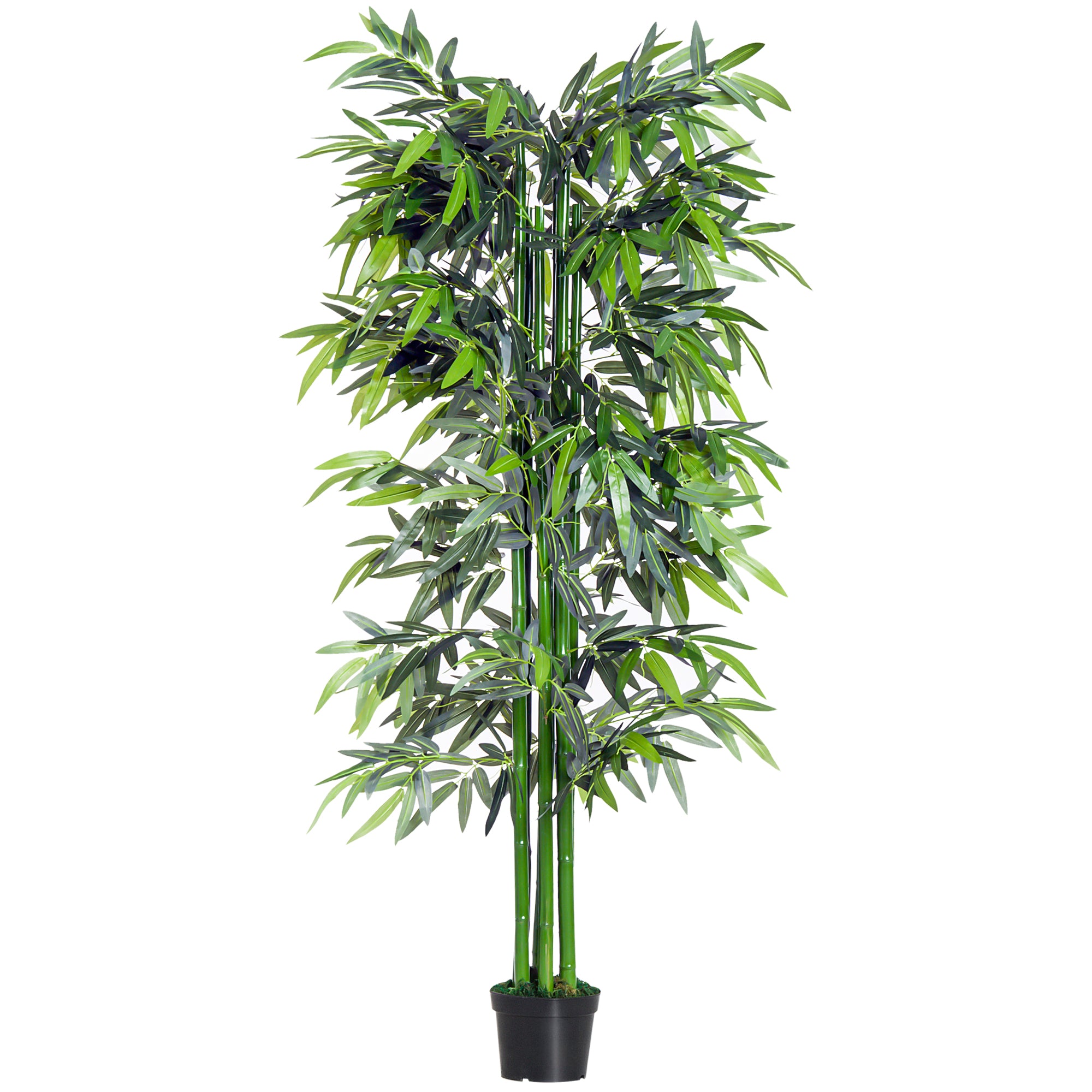 Artificial Plant, 180 cm Artificial Bamboo Tree, Artificial Plant with Planter, Indoor Plant like Real, for Living Room, Bedroom, Green
