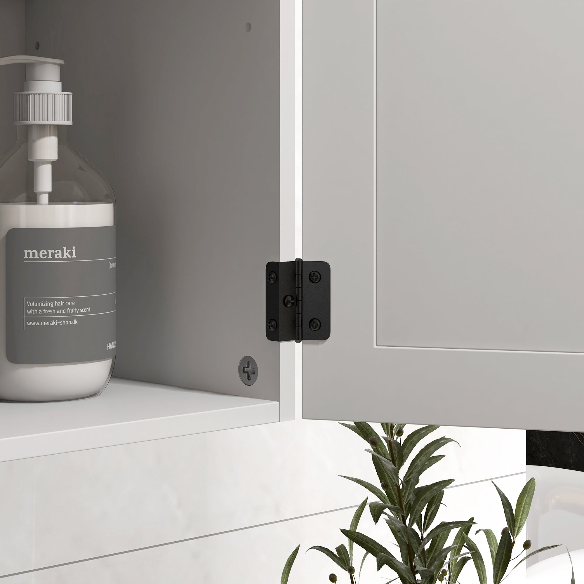 Wooden Bathroom Wall Cabinet, Space-Saving Country Style with Adjustable Shelf, 60x30x60cm, White