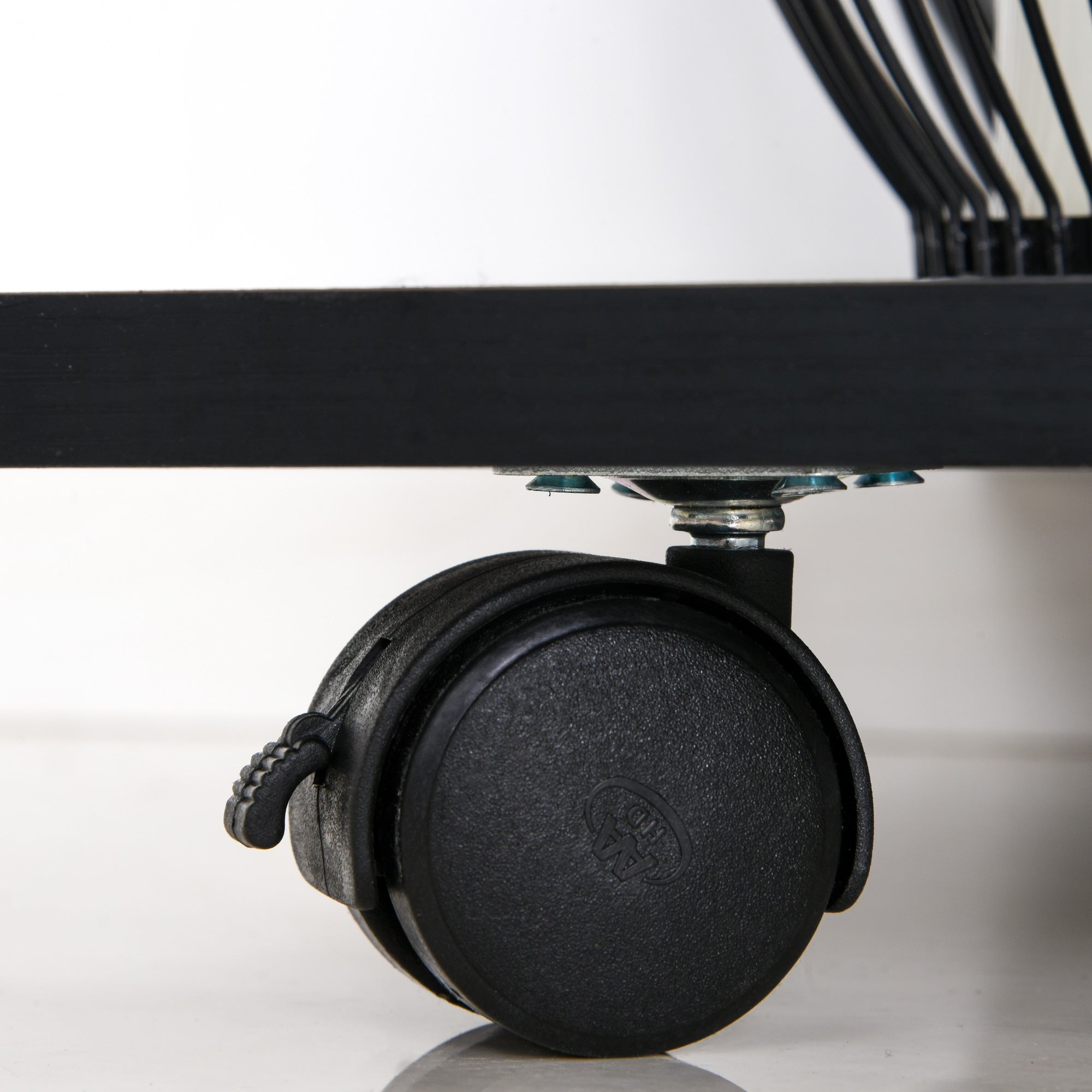 Printer Stand Desk Organizer with 2 Compartments Drawer CPU Space + Large Shelf Black Particle Board