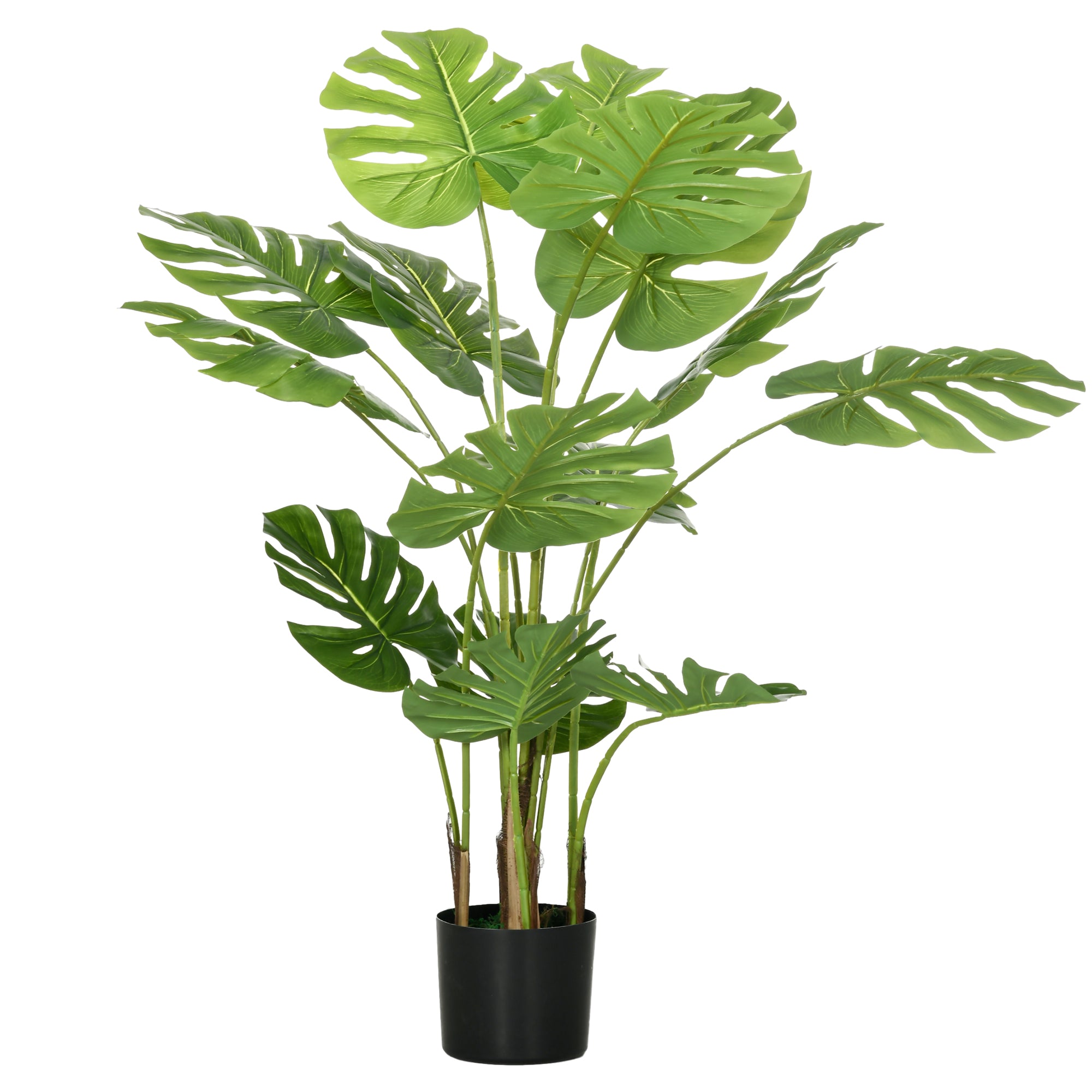Artificial Plants, Artificial Monstera Deliciosa, 120 cm Artificial Plant with 15 Branches, Indoor Plant, Artificial Tree, Plant Decoration for Indoor, Green