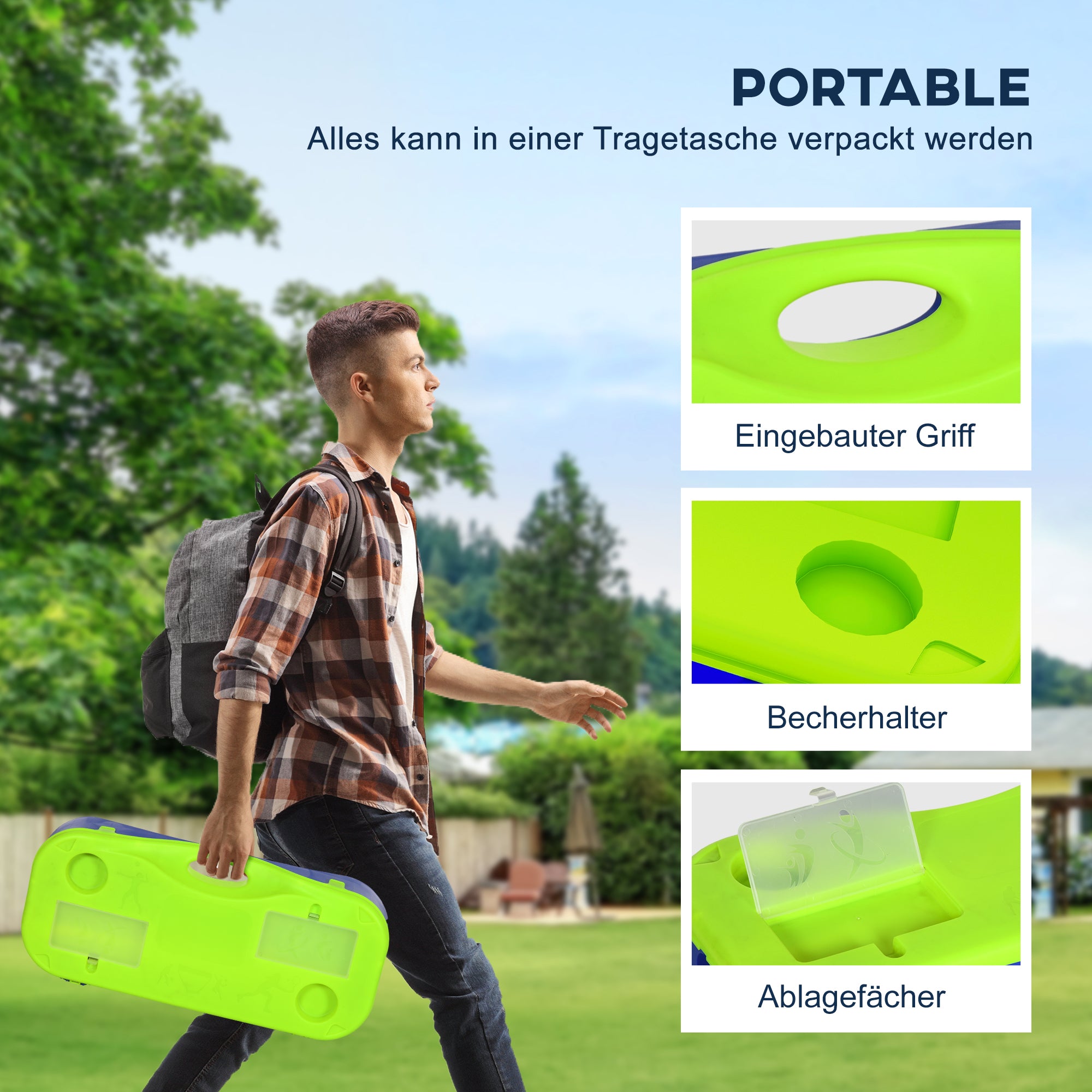 SPORTNOW 2 in 1 Badminton Net, 4m Badminton Net with Stand, Volleyball Net, Adjustable Tennis Net with Carry Bag, Shuttlecock Net for Indoor, Outdoor