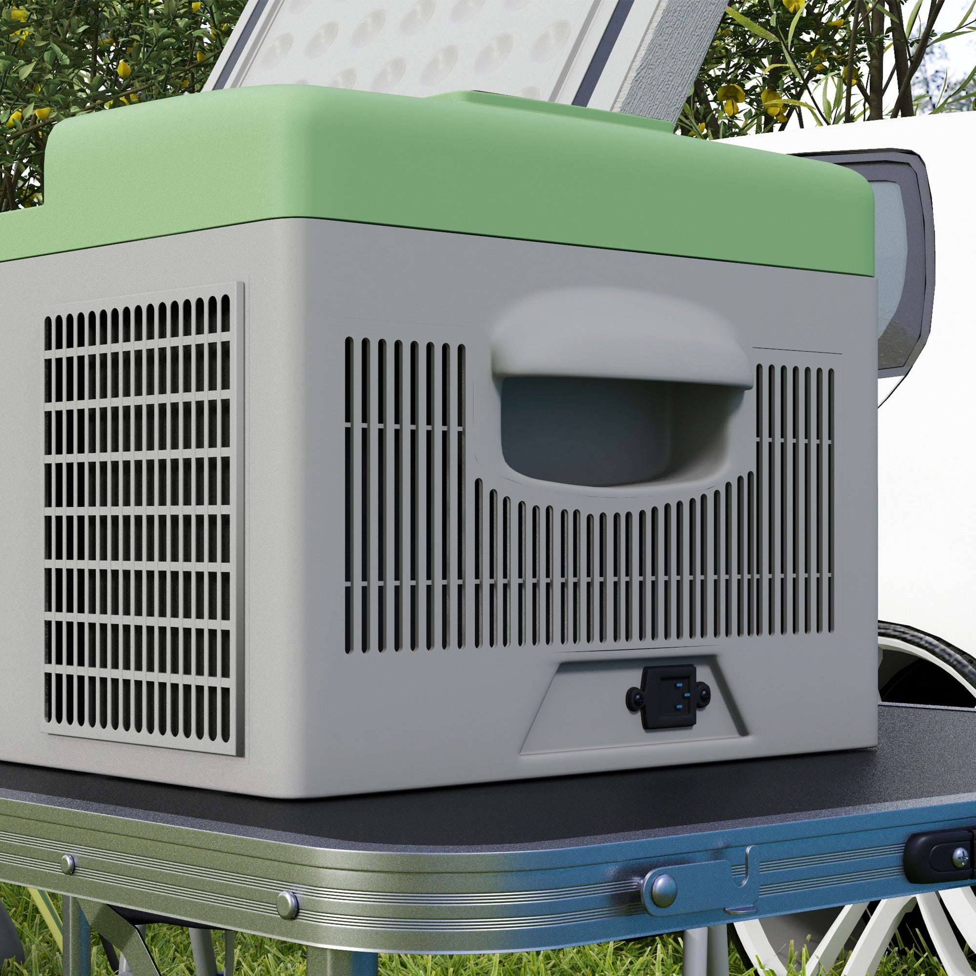 Compressor Cooler Box 16L, Car Cooler Box 12/24V DC & 100-240V AC, up to -20°C, Portable Freezer with MAX/ECO Modes, Mini Fridge for Camping, Truck, Boat, RV, and Outlet