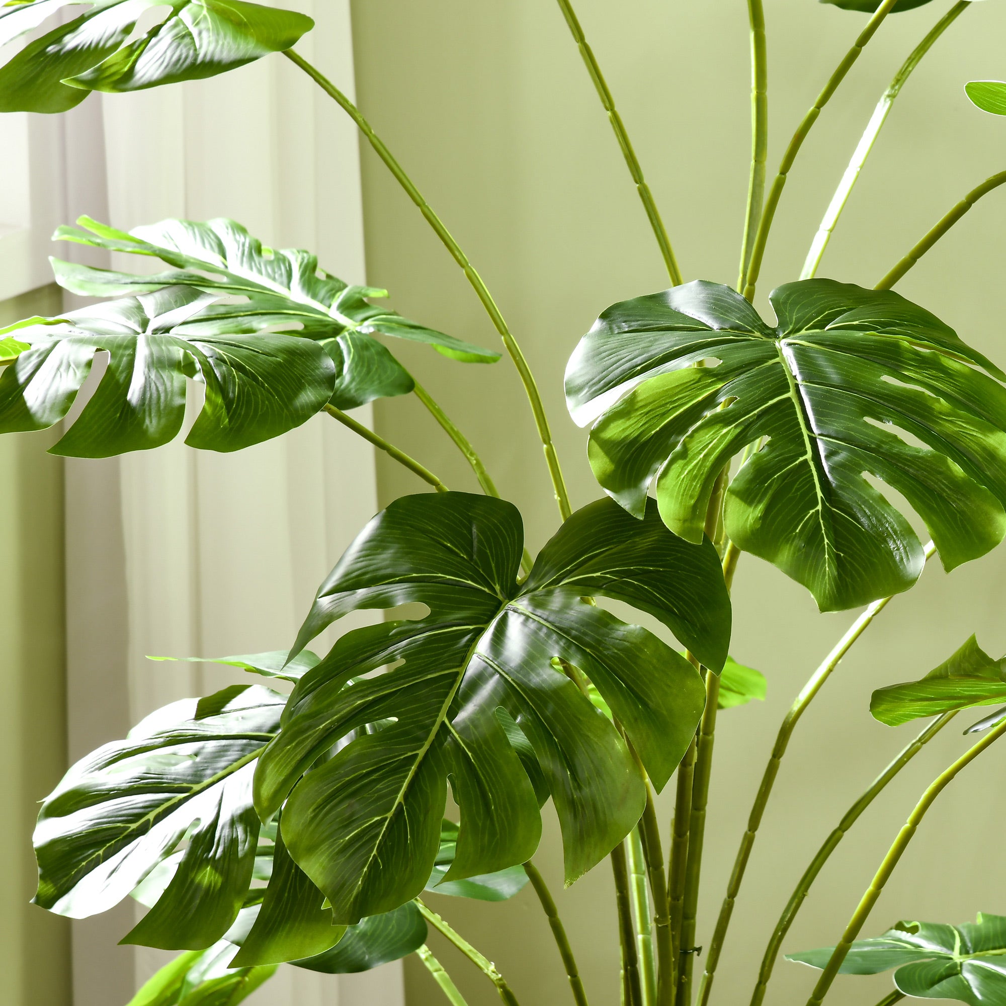 Artificial Plants, Artificial Monstera Deliciosa, 180 cm Artificial Plant with 24 Branches, Indoor Plant, Artificial Tree, Plant Decor for Indoor, Green
