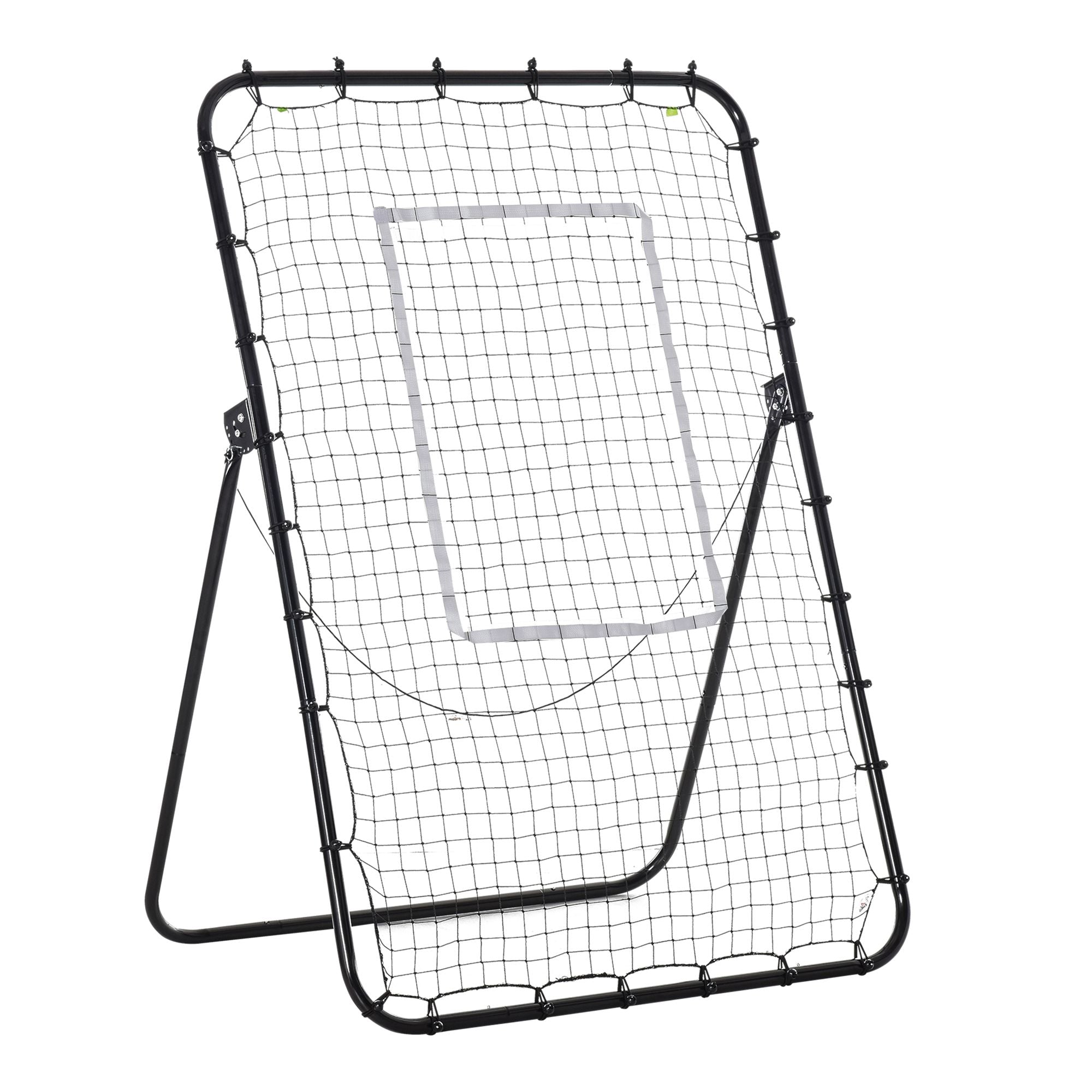 Soccer Rebounder, Foldable Soccer Goal, Kickback Rebound Wall with 4 Adjustable Levels, Metal Frame for Kids, Adults 123 x 73 x 178.5 cm, Black