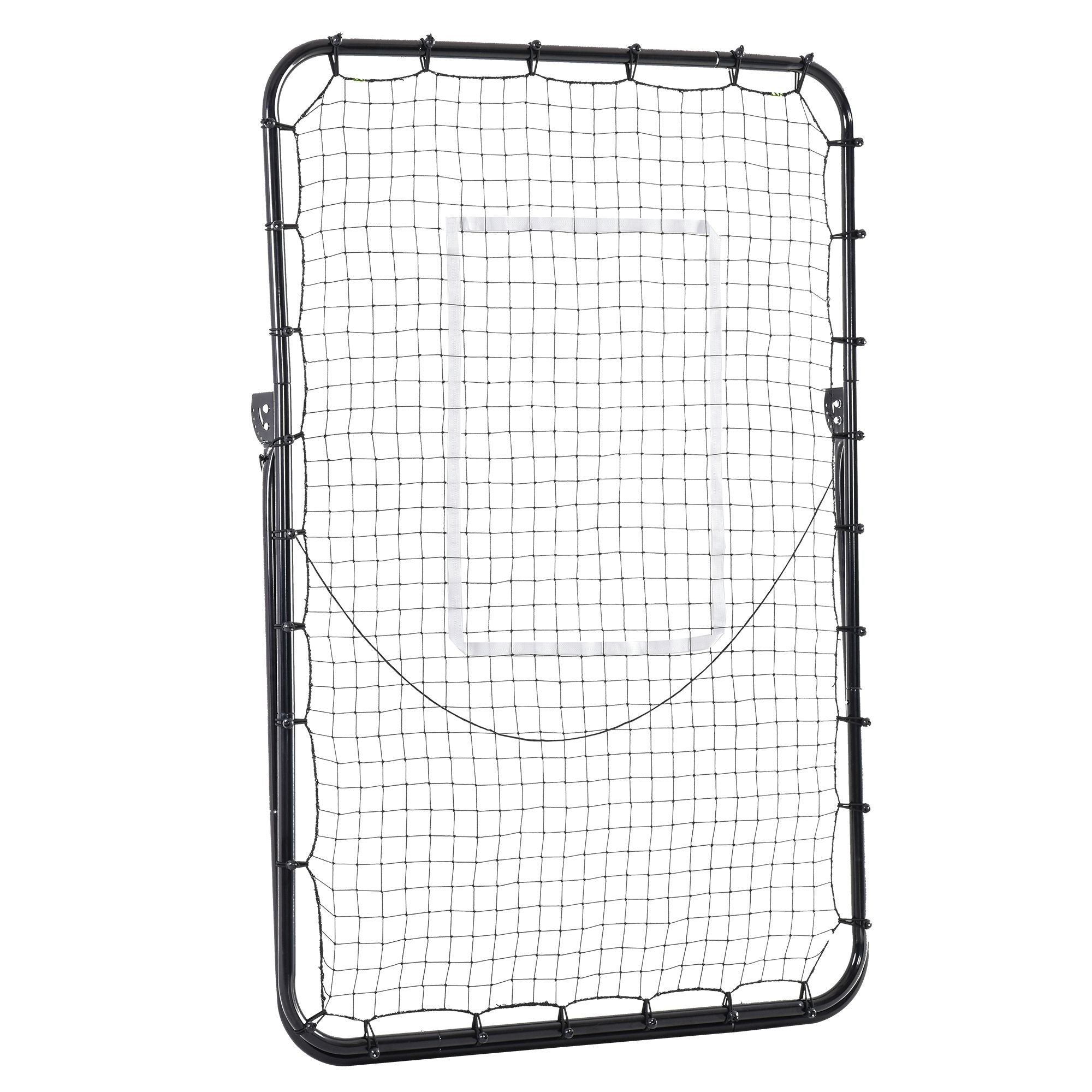Soccer Rebounder, Foldable Soccer Goal, Kickback Rebound Wall with 4 Adjustable Levels, Metal Frame for Kids, Adults 123 x 73 x 178.5 cm, Black