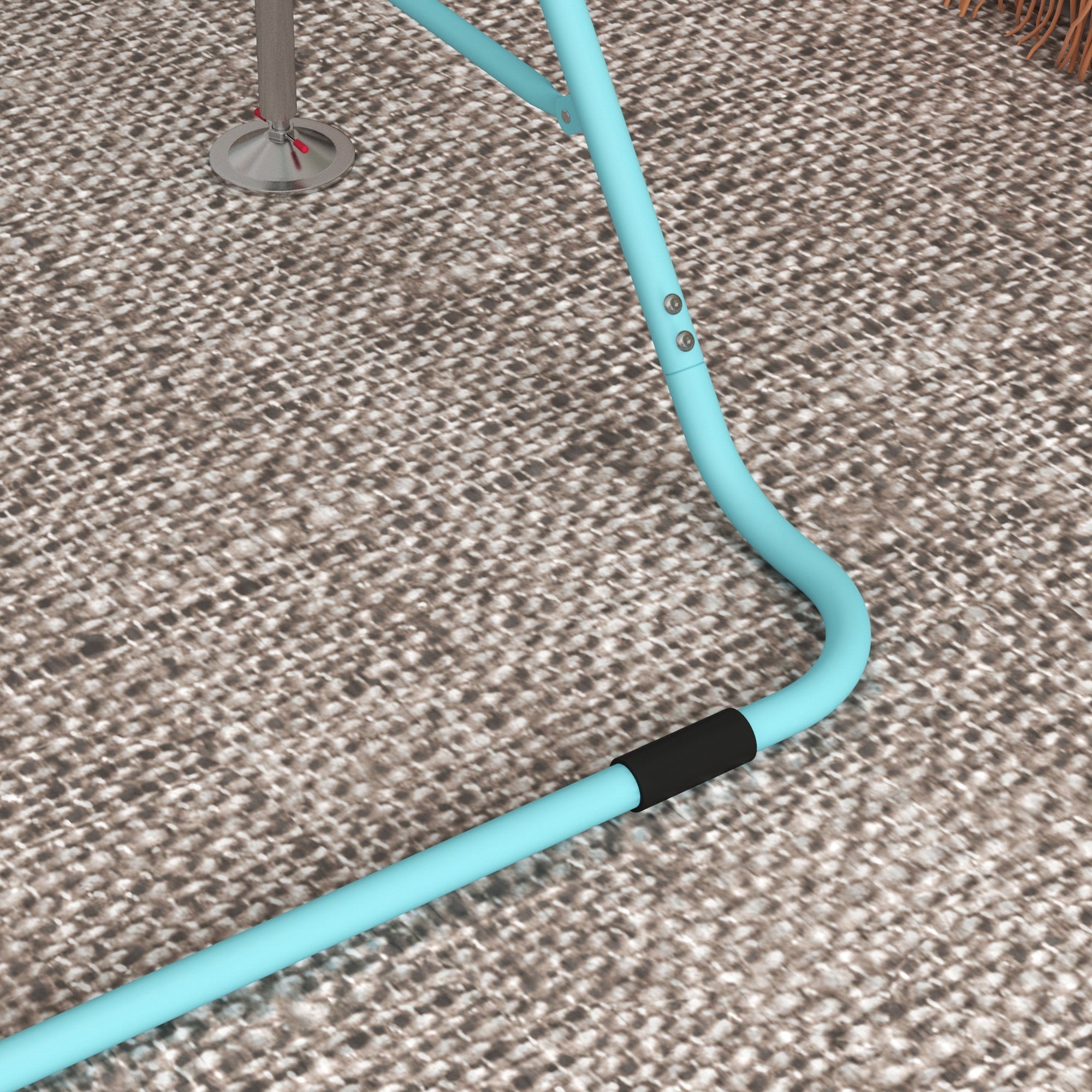 Folding Gymnastics Horizontal Bar for Kids - Adjustable Height from 88 to 128 cm - with Triangular Steel Base - Green