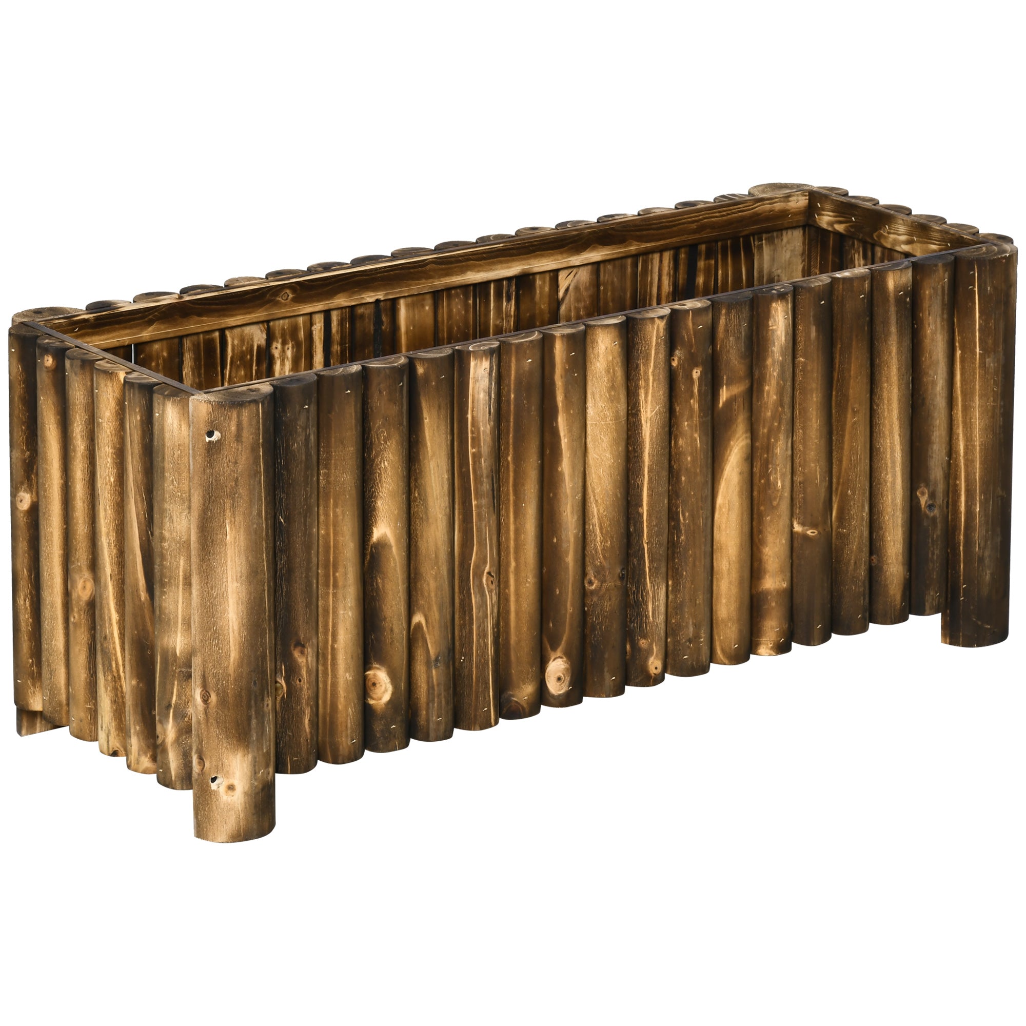 Raised Bed Planter Herb Bed Planting Bed Vegetable Flower Bed Flower Box, Pine Wood 100x38.5x40 cm
