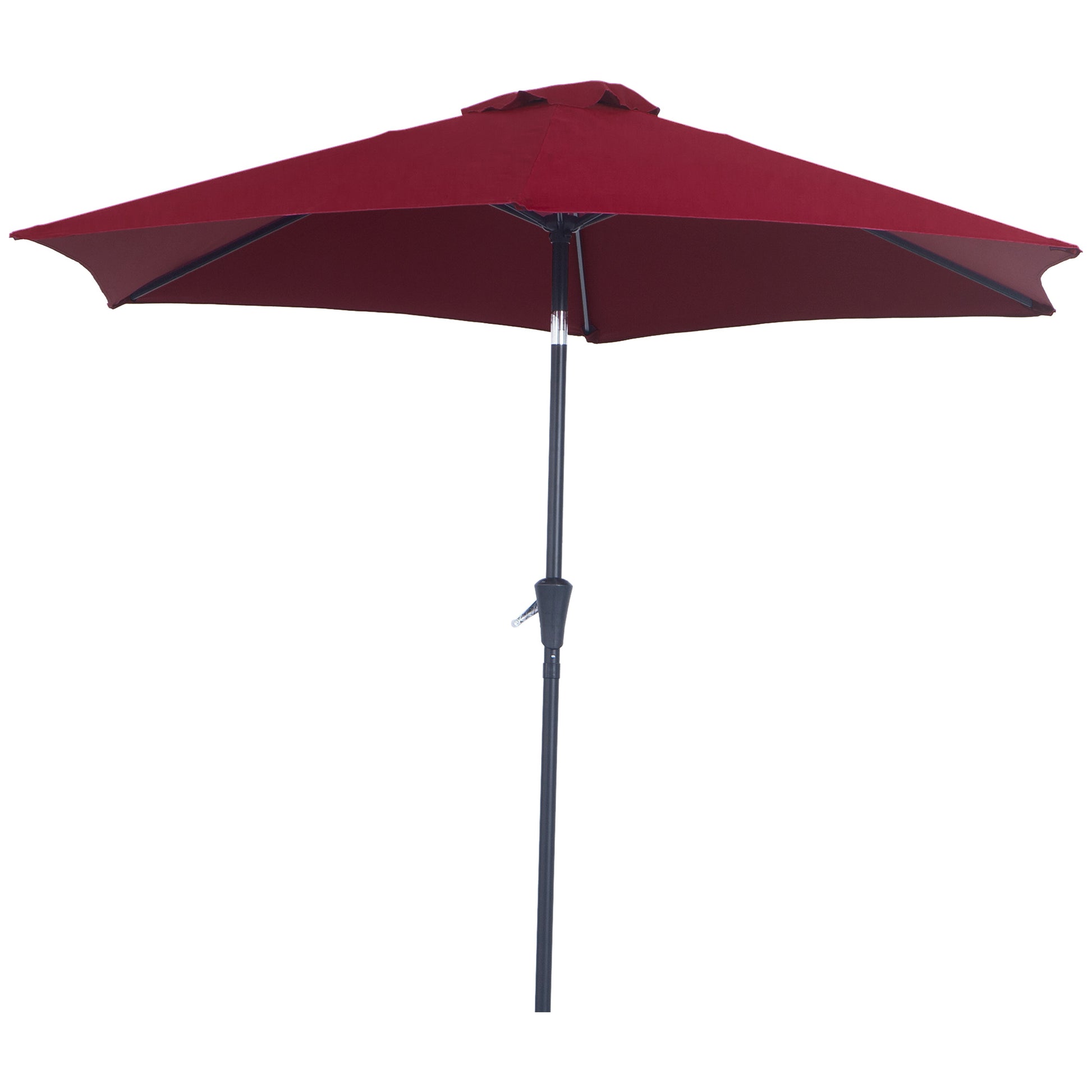Cantilever Parasol Garden Umbrella Market Umbrella with Hand Crank Aluminum 180 g/m² Polyester Red ∅2.6 x 2.35 m